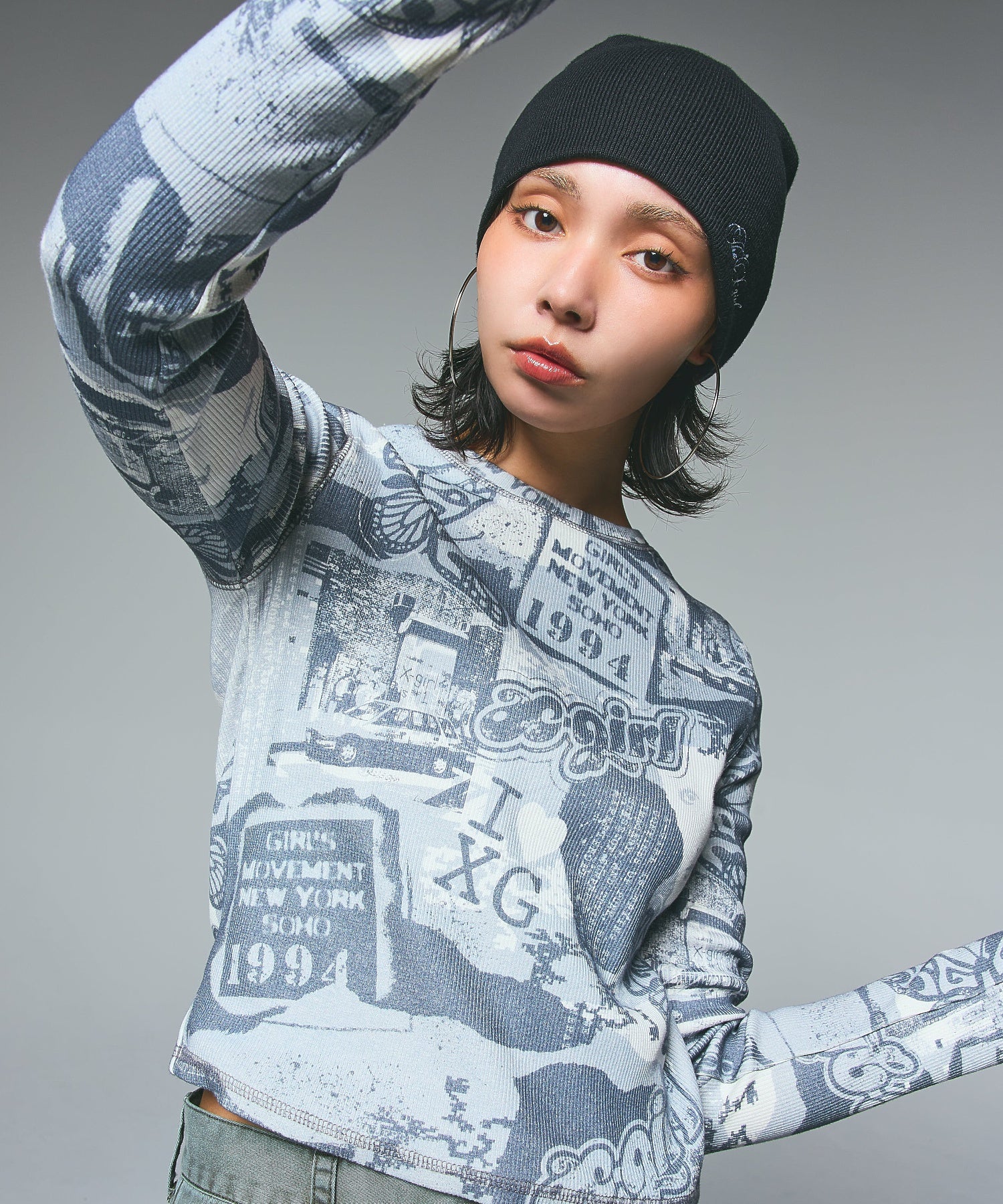PENCIL SCRIPT LOGO EMBROIDERED BEANIE