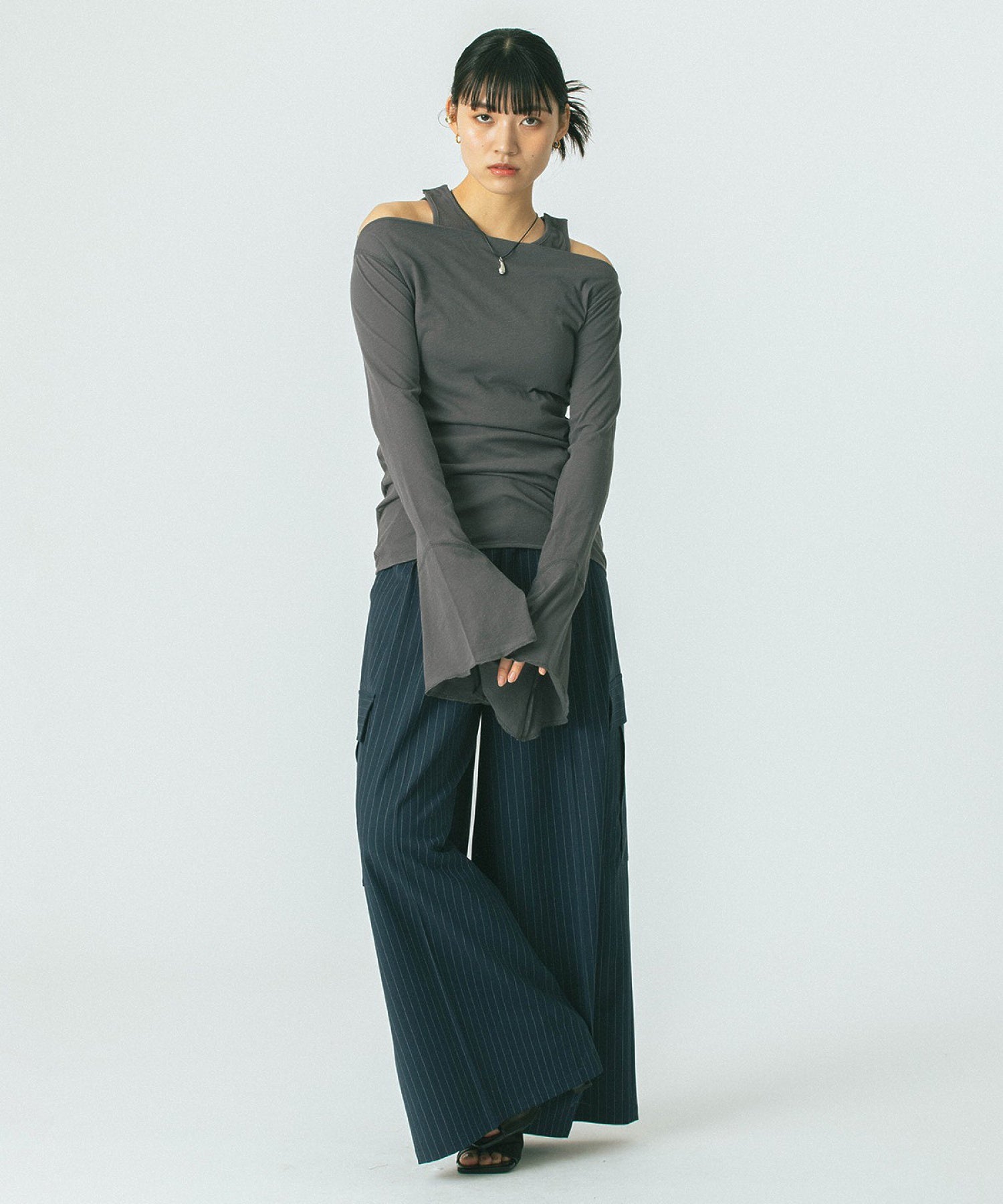 CREOLME/SUITING WIDE PANTS