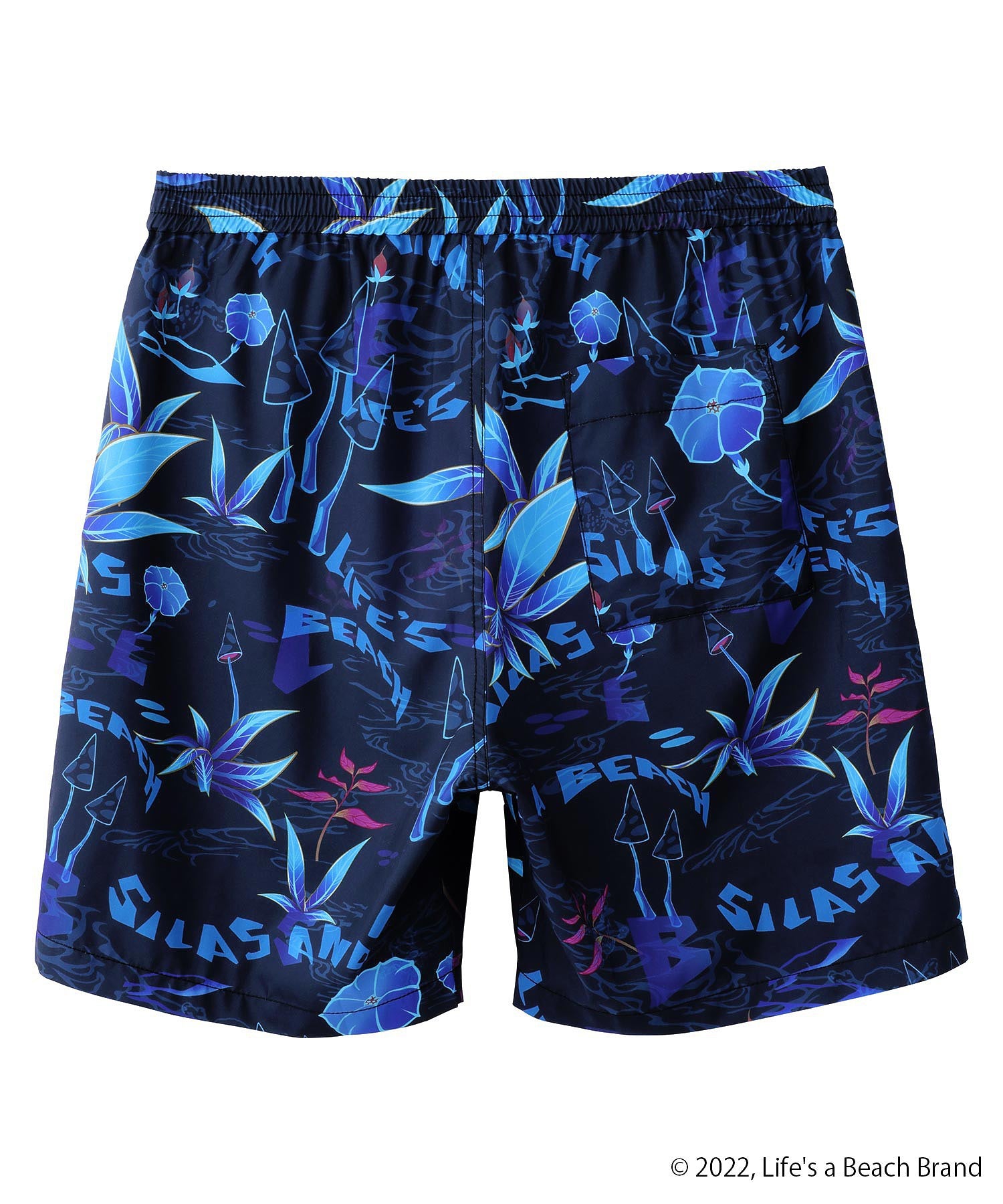 SILASxLIFE'S A BEACH MUSHROOM PATTERN SHORTS