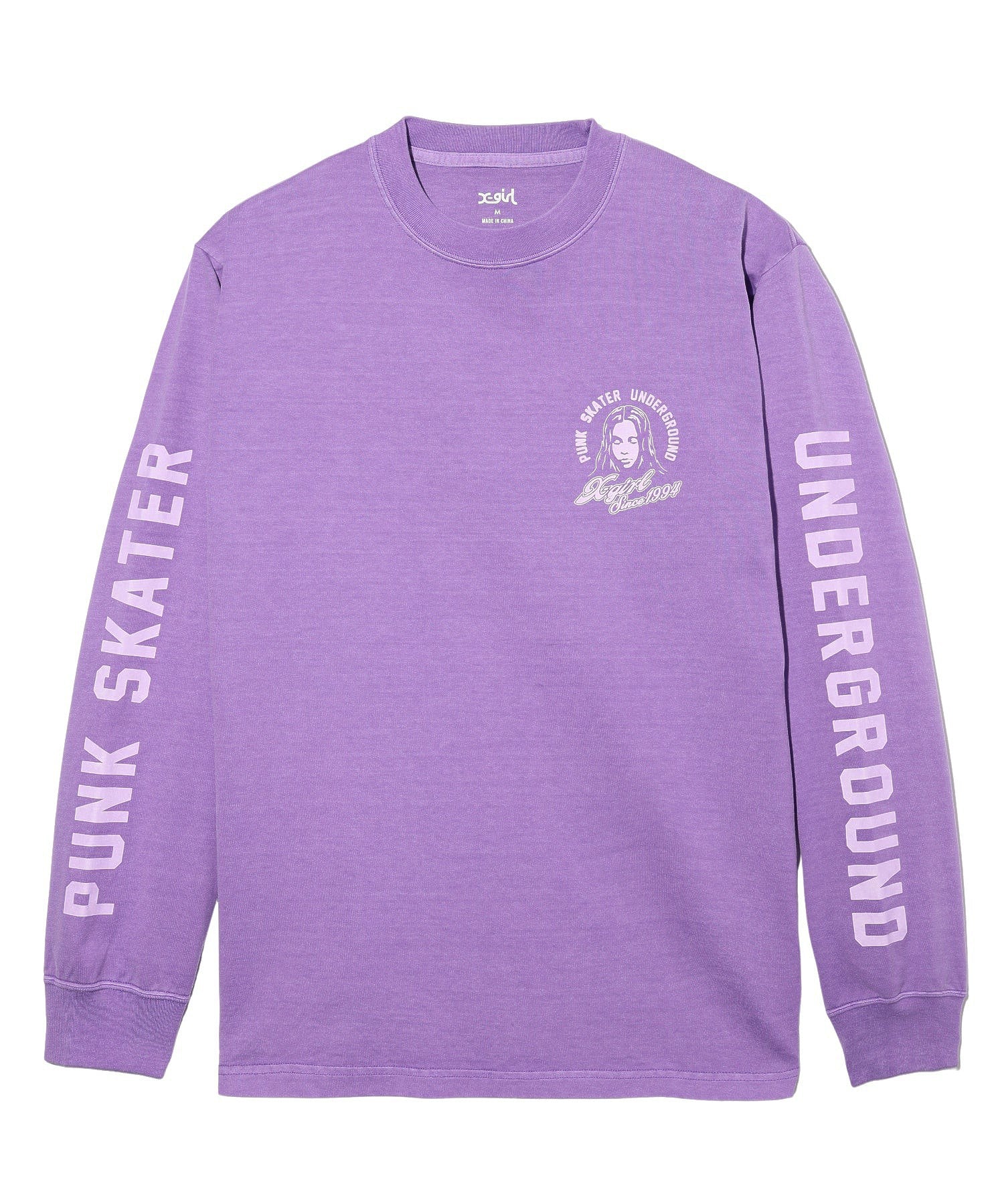 FACE & CURSIVE LOGO L/S TEE X-girl