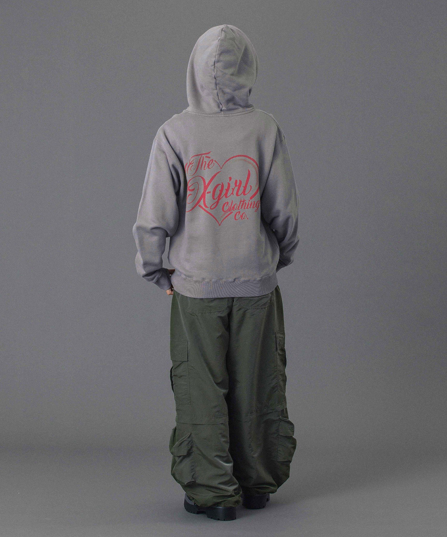 FADED WIDE LEG CARGO PANTS