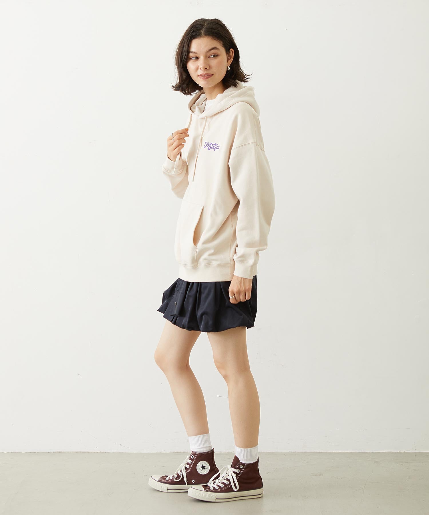 LEOPARD PRINT CHERRY PATCH SWEAT HOODIE
