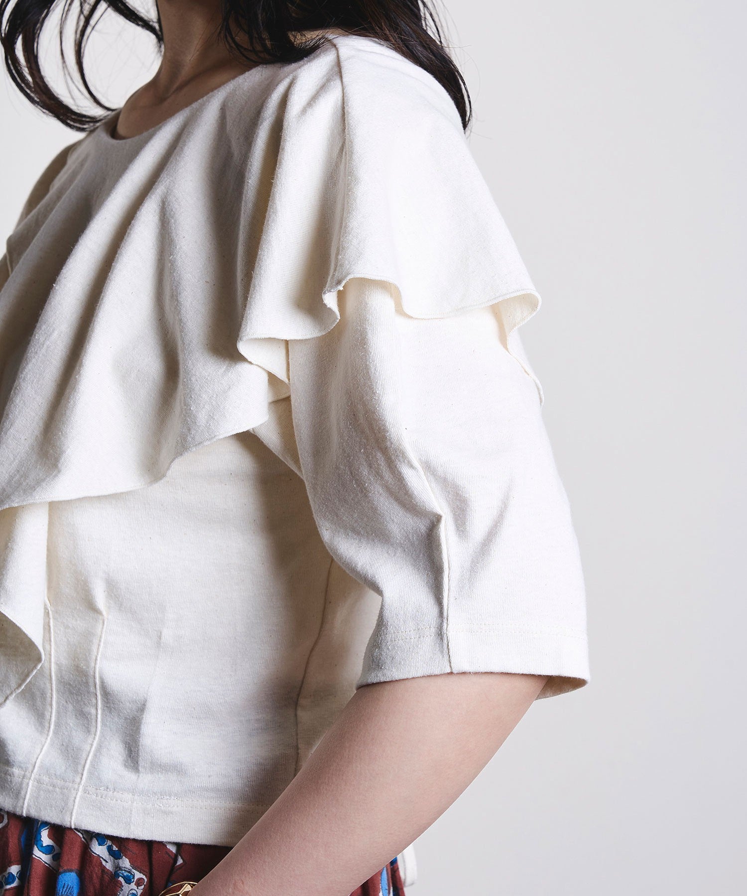 mici/RAFFLE LACE UP TOP