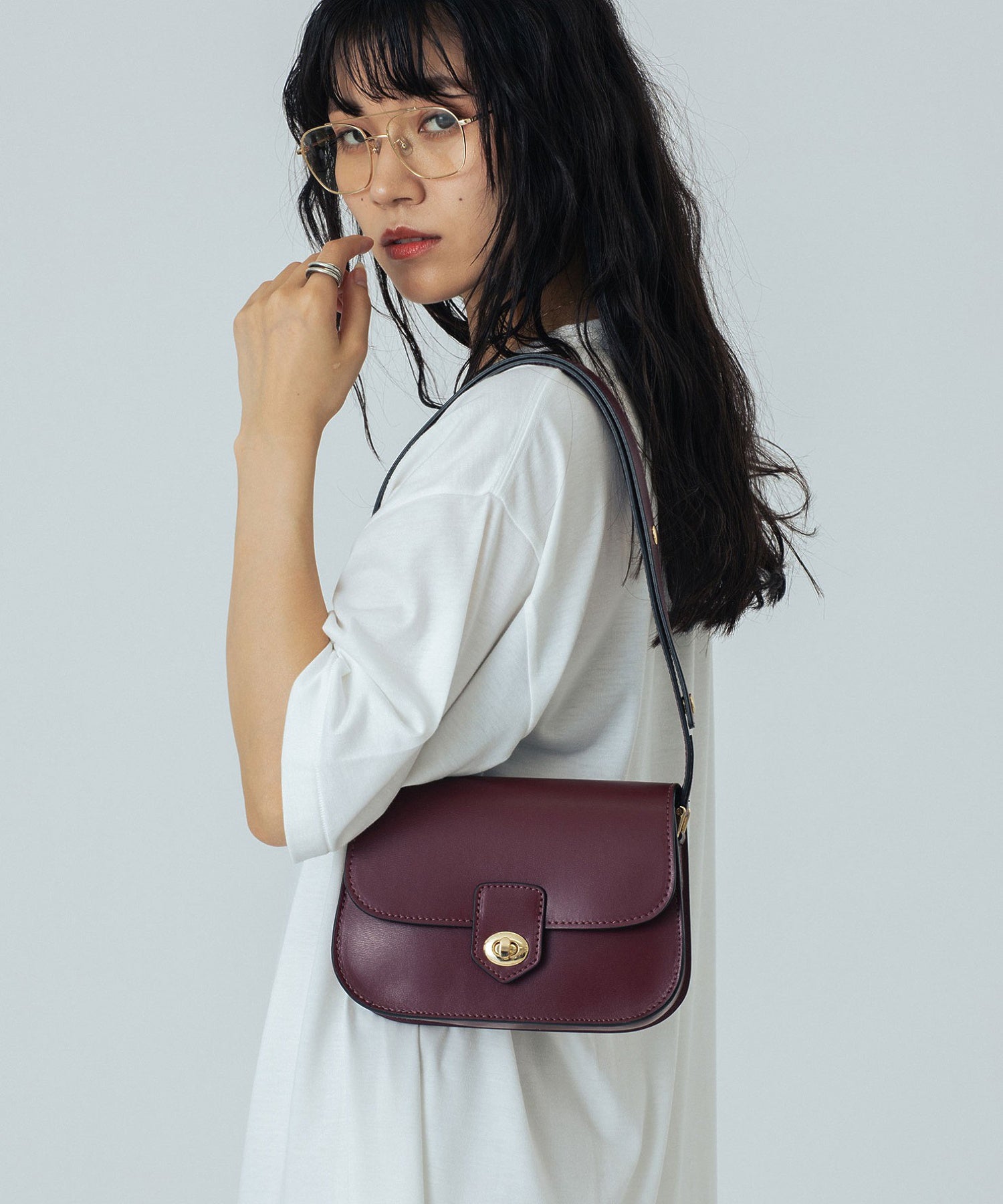 MILLELA FIRENZE/SMOOTH LEATHER SHOULDER BAG