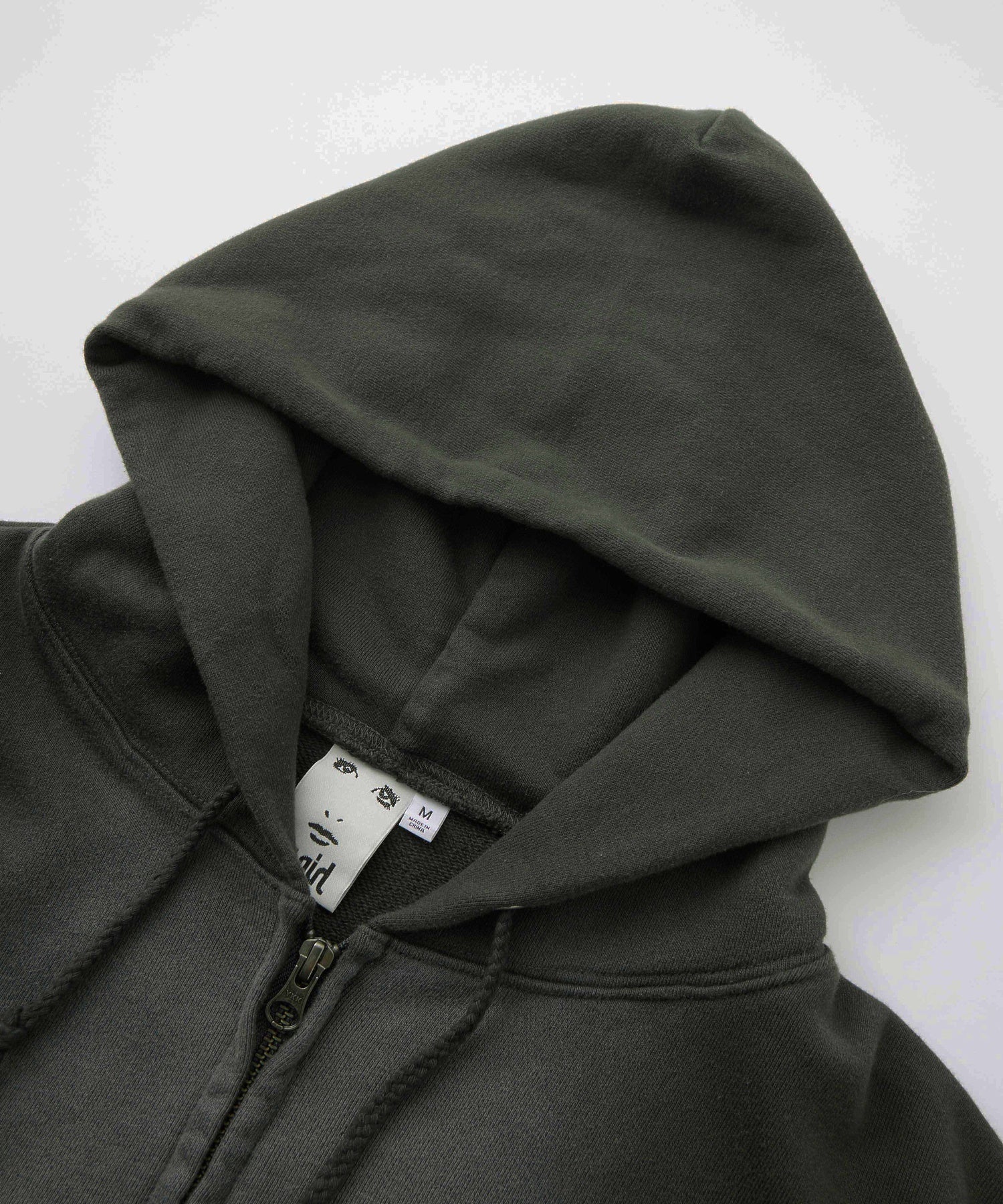 SPRAY PRINT ZIP UP HOODIE