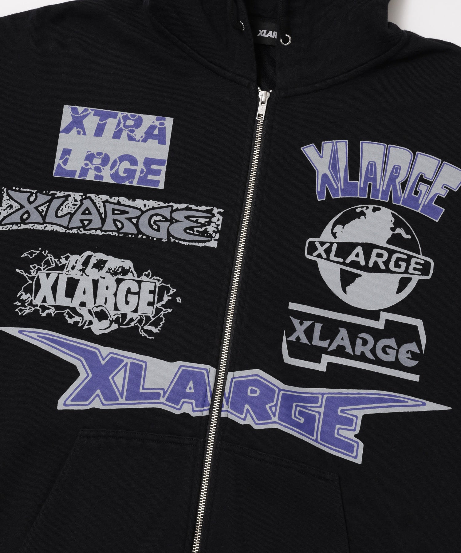 MULTI LOGO ZIP HOODED SWEATSHIRT