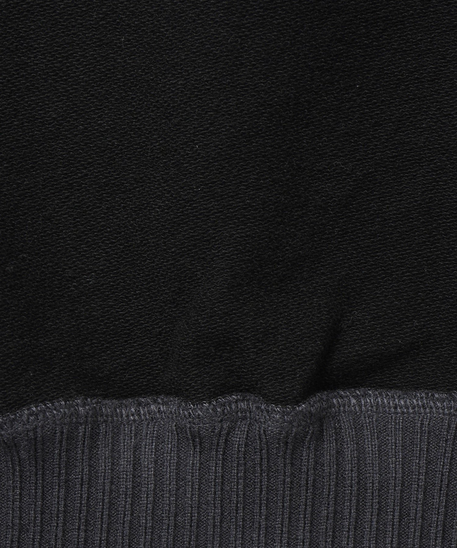 SWEAT AND KNIT ZIP UP HOODIE