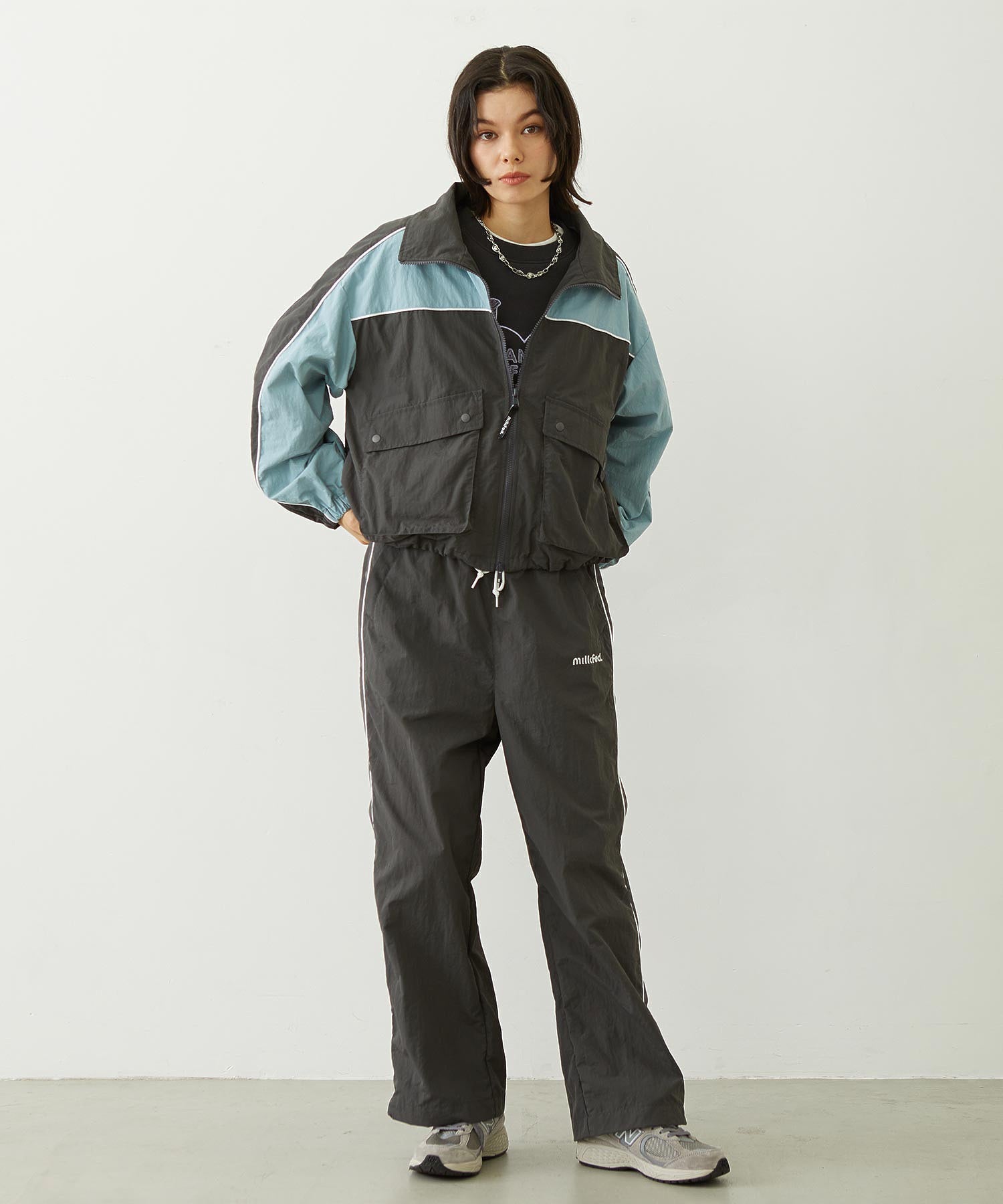 CUTOUT LOGO TRACK JACKET