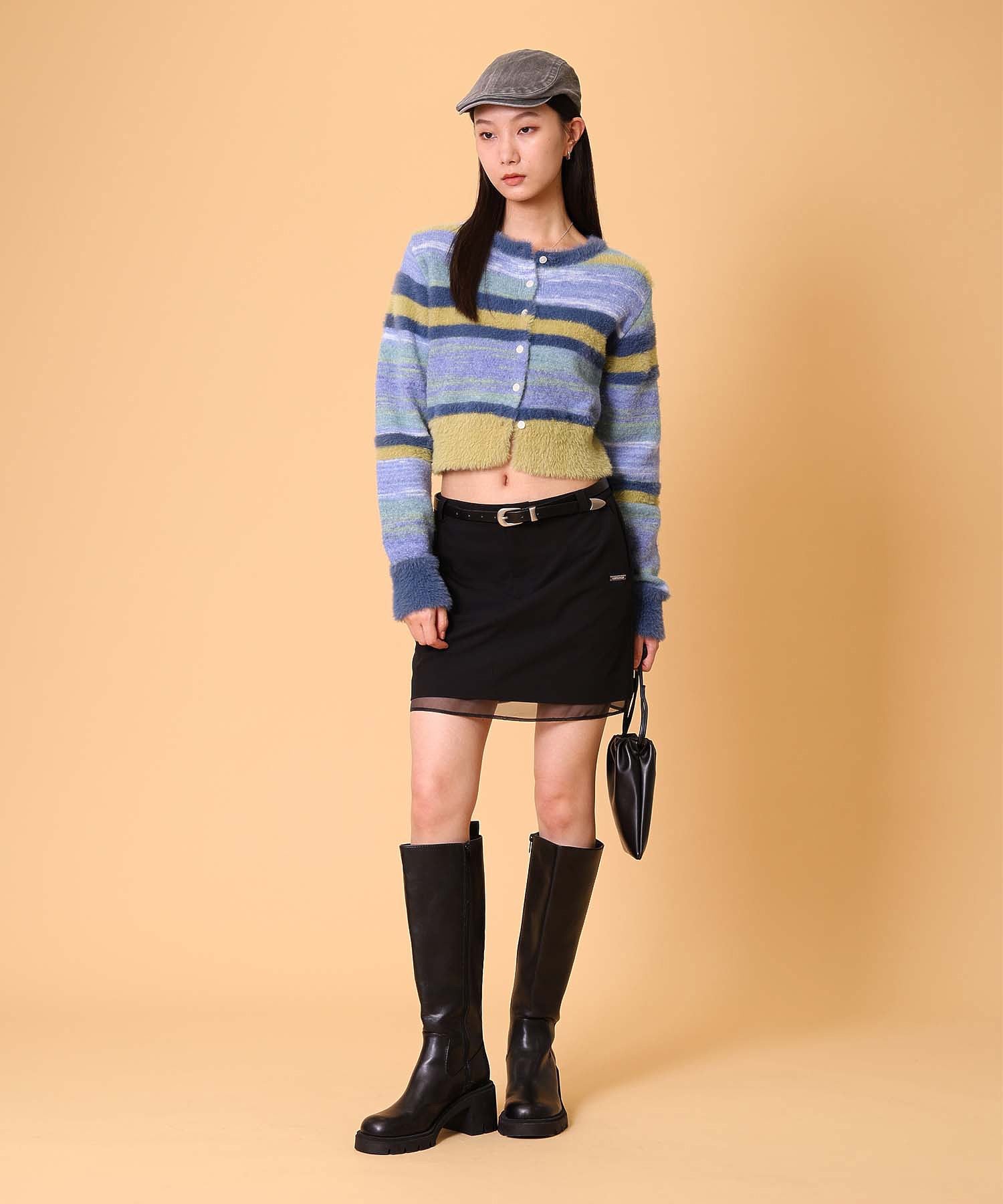 マルチボーダーシャギーカーディガン