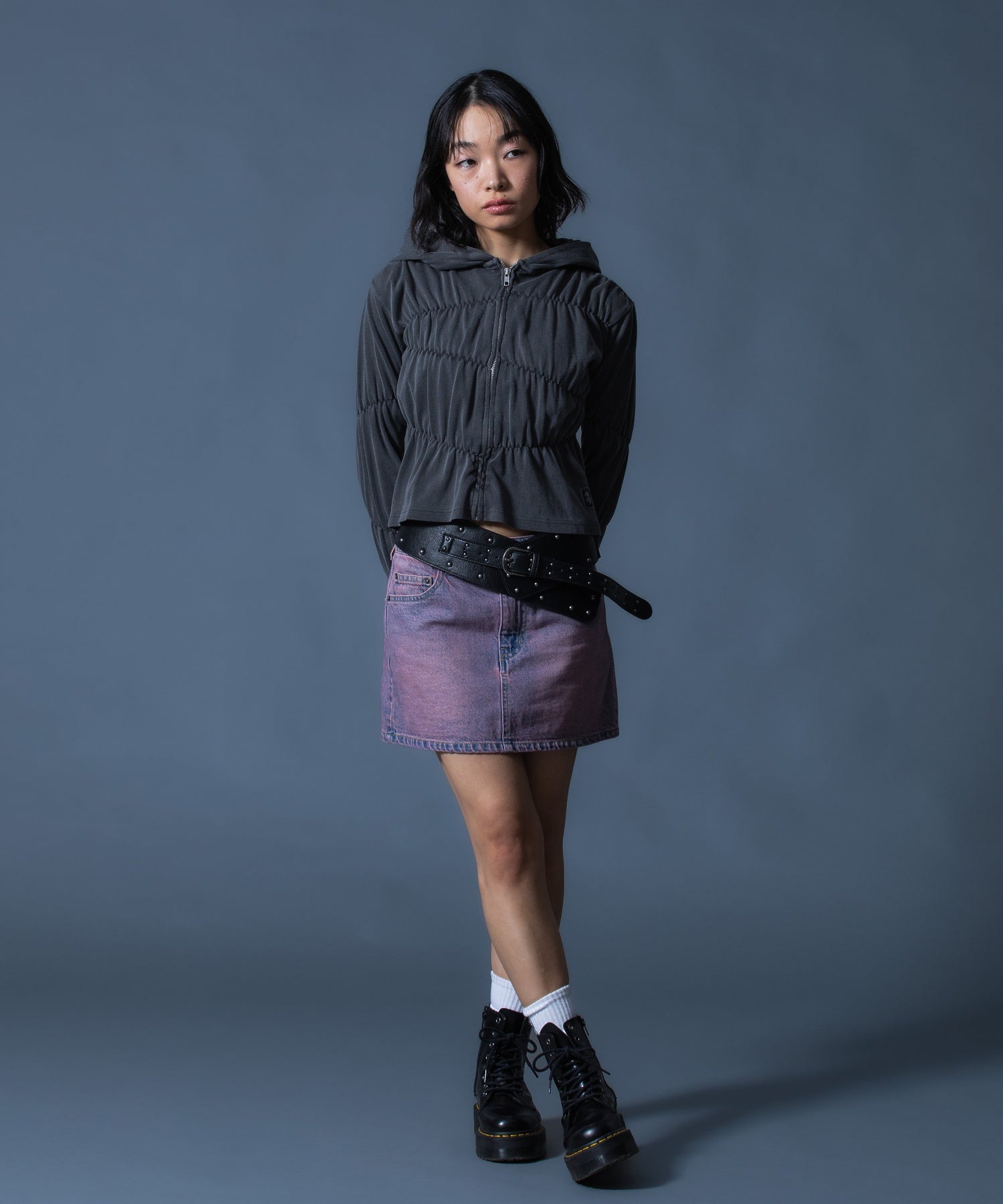 STUDDED THICK BELT
