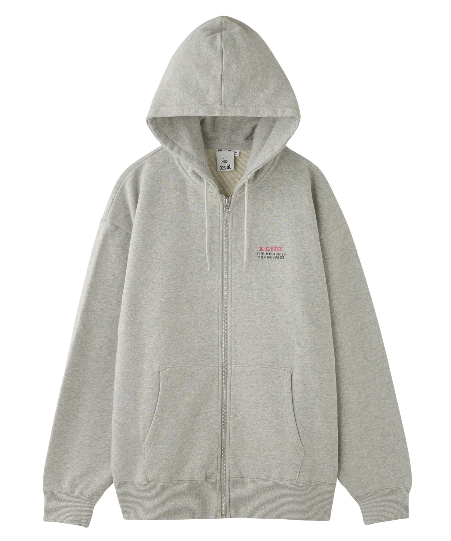 CIRCLE LOGO AND FACE ZIP UP SWEAT HOODIE