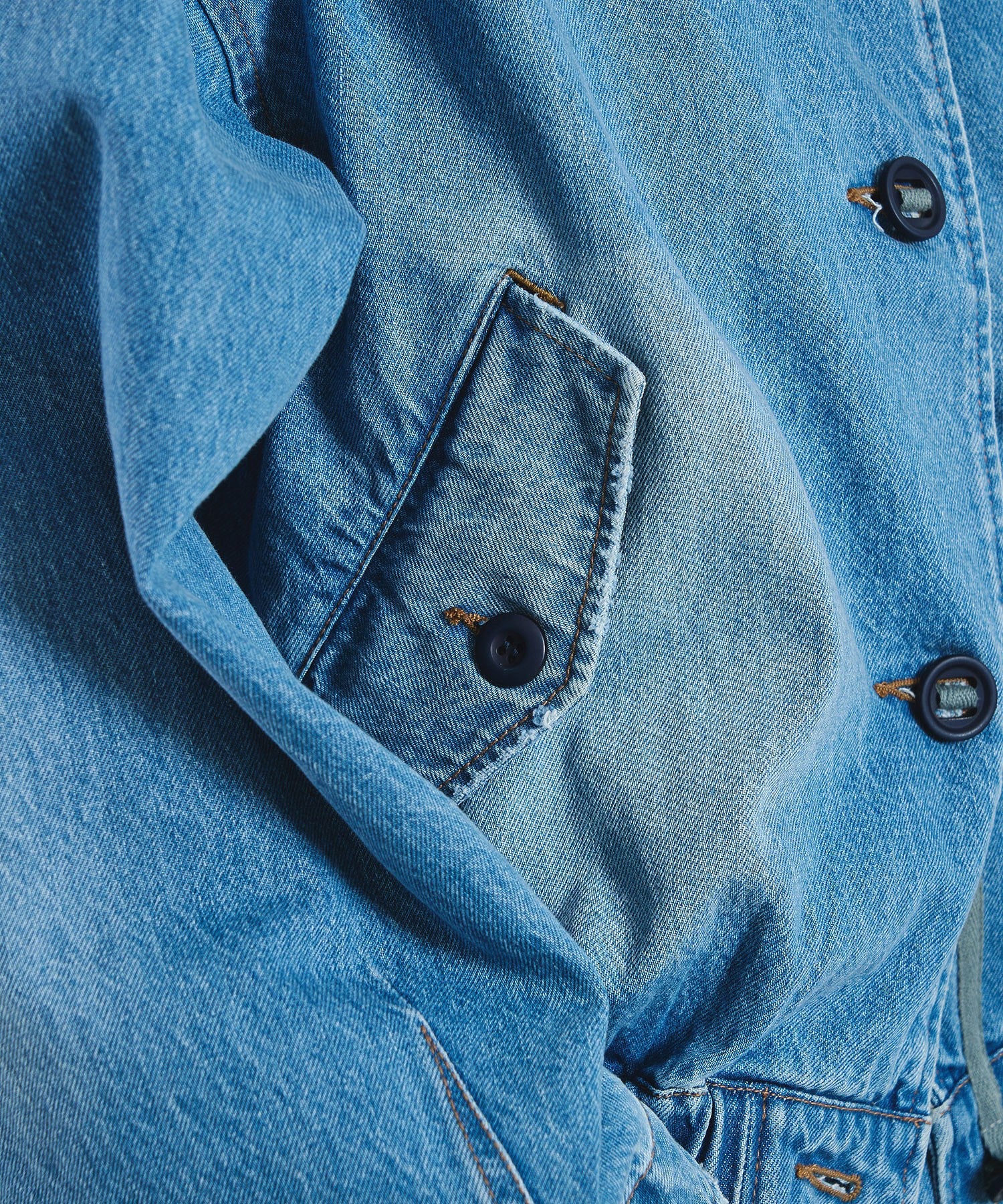 mici/VOLUME SLEEVE DENIM JACKET