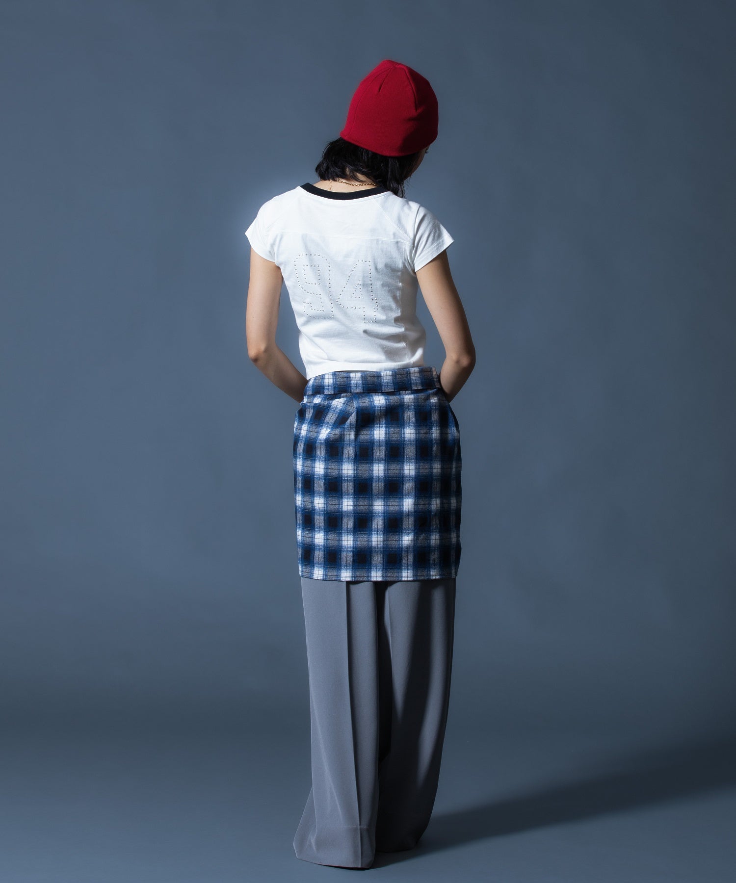 STUDDED NUMBER S/S BABY TEE