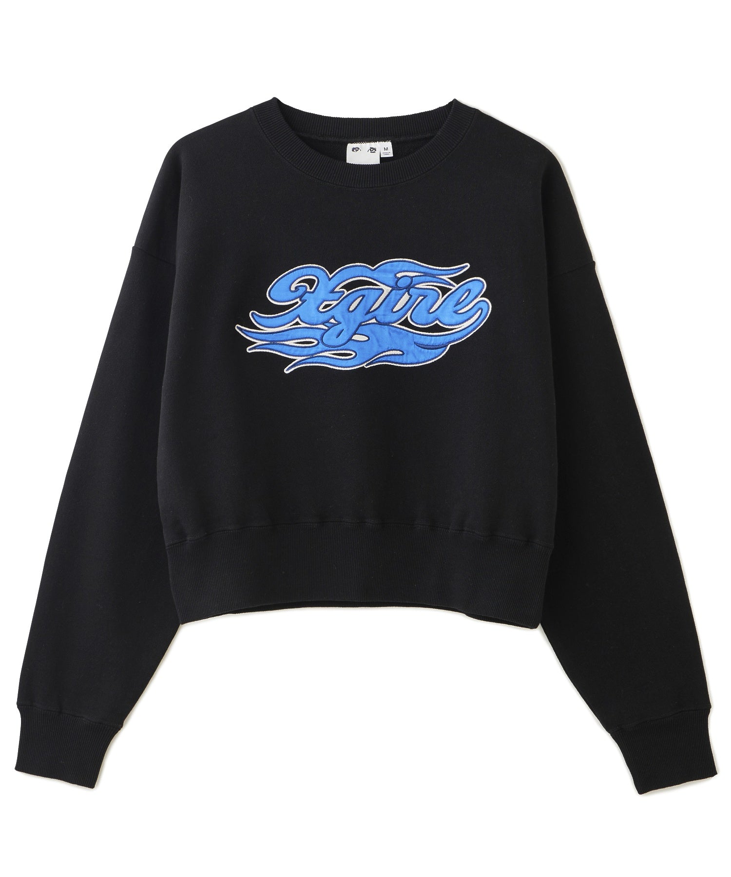 FLAME LOGO PATCH COMPACT SWEAT TOP