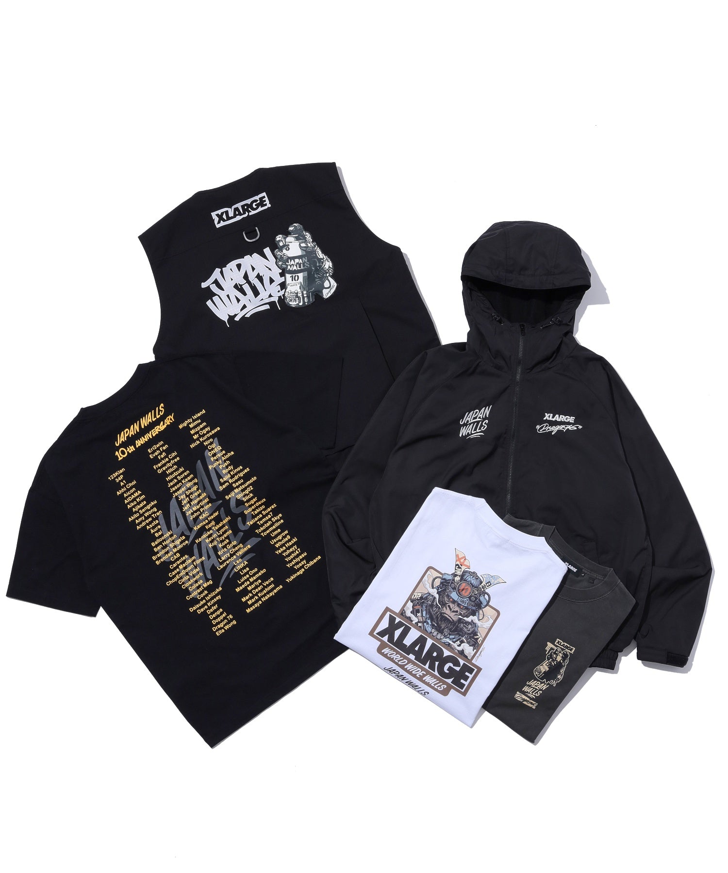 XLARGE x Dragon76 x JAPAN WALLS MILITARY VEST calif-ART