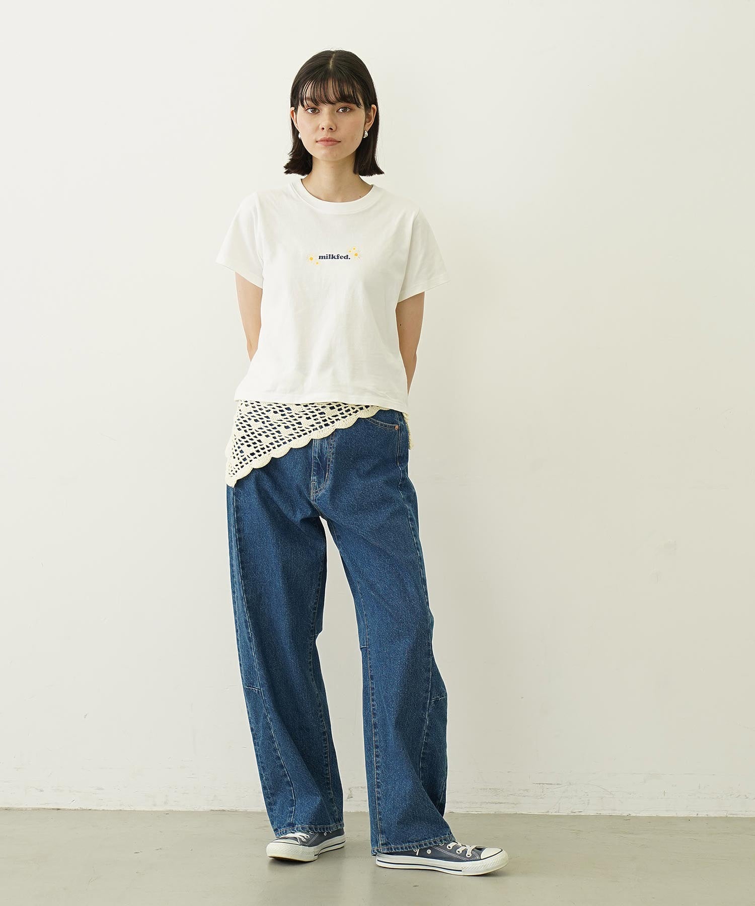 WIDE LEG DENIM PANTS