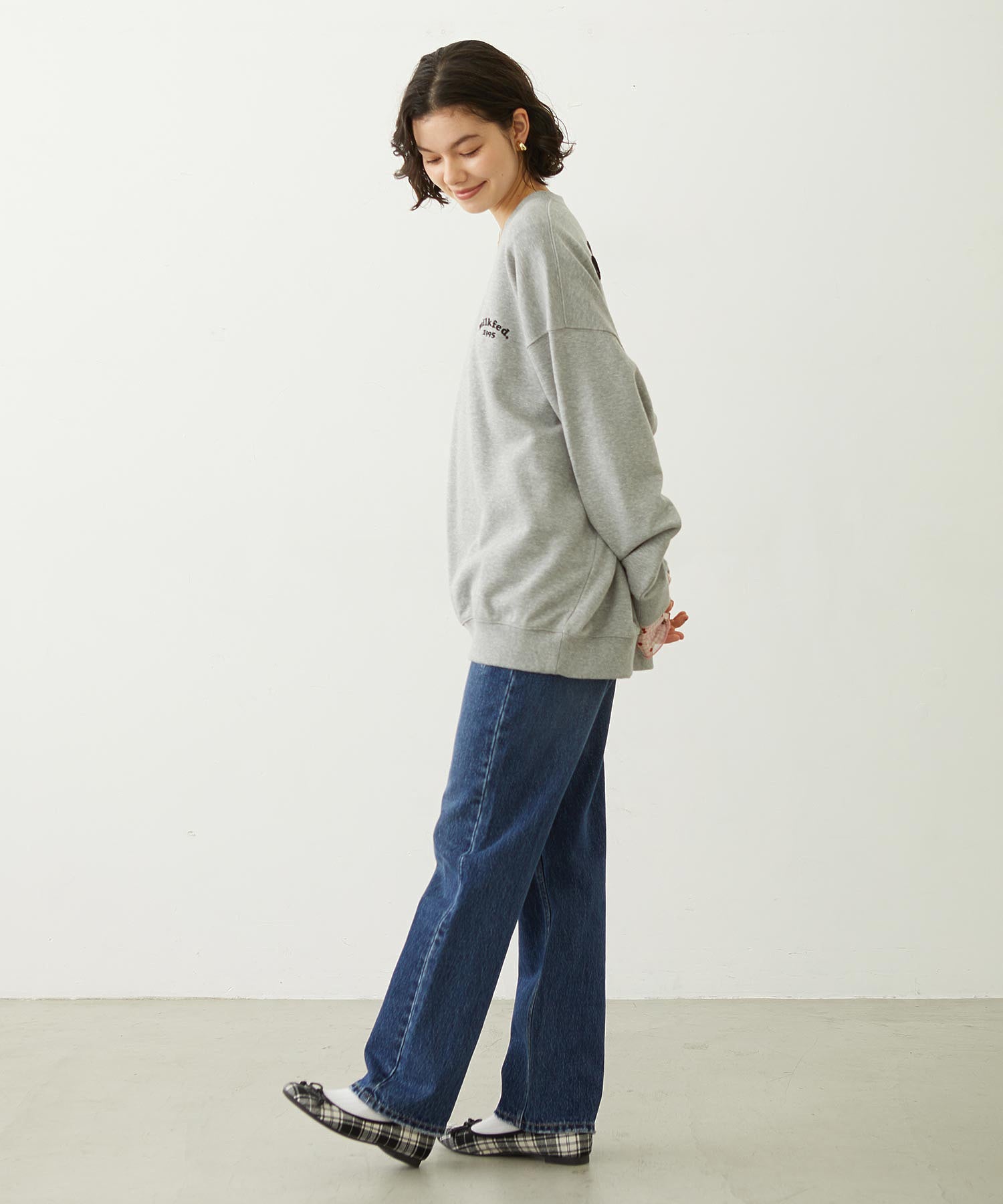 REPAIR DETAIL DENIM PANTS