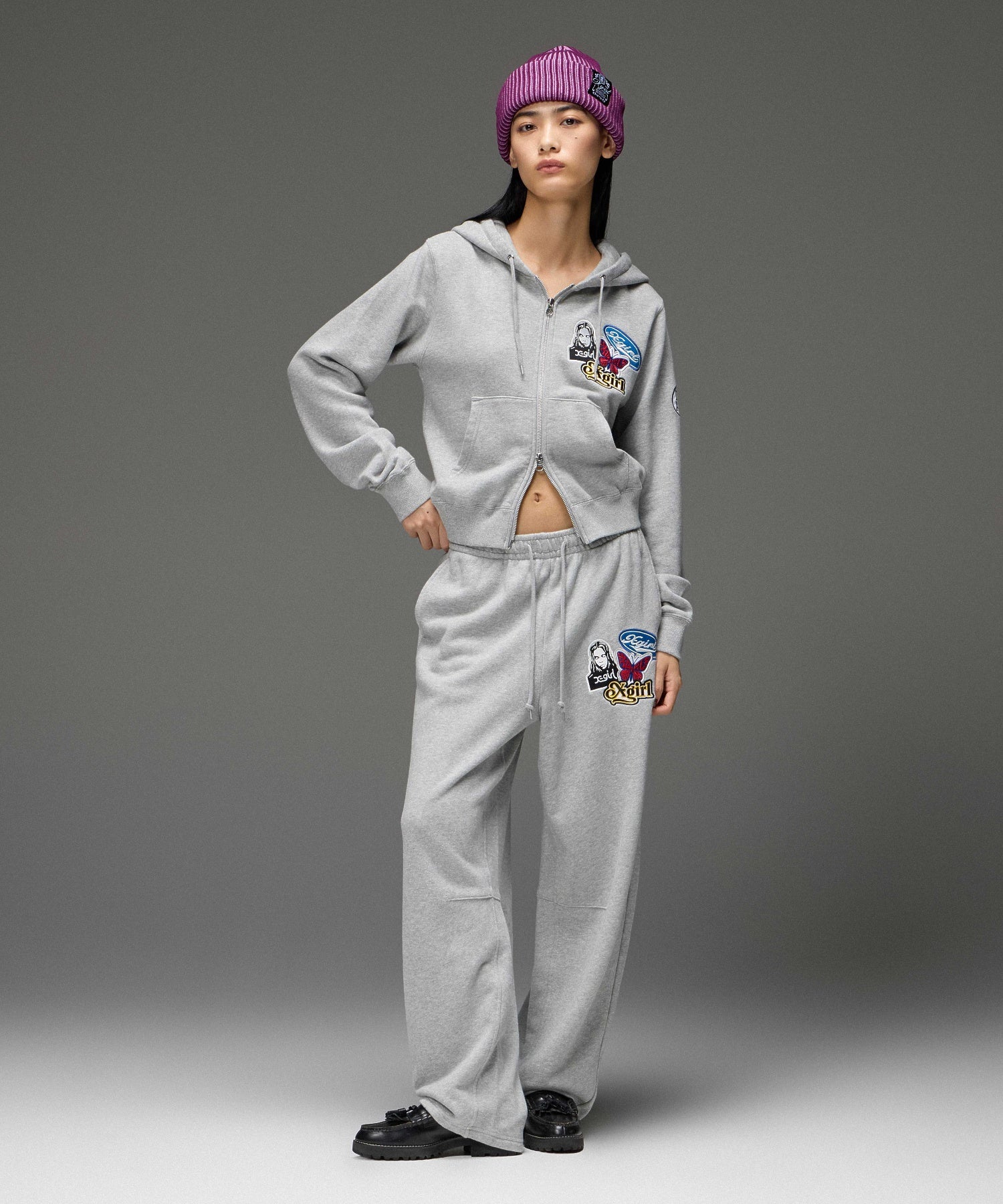 X-girl PATCHES SWEATPANTS