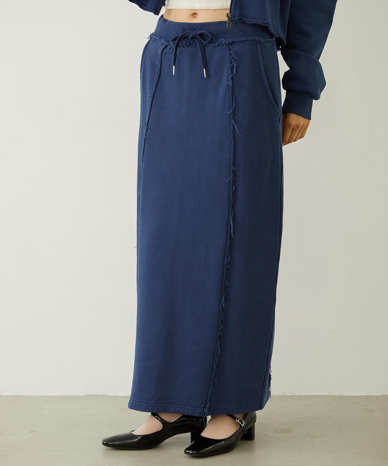 FADED SWEAT LONG SKIRT