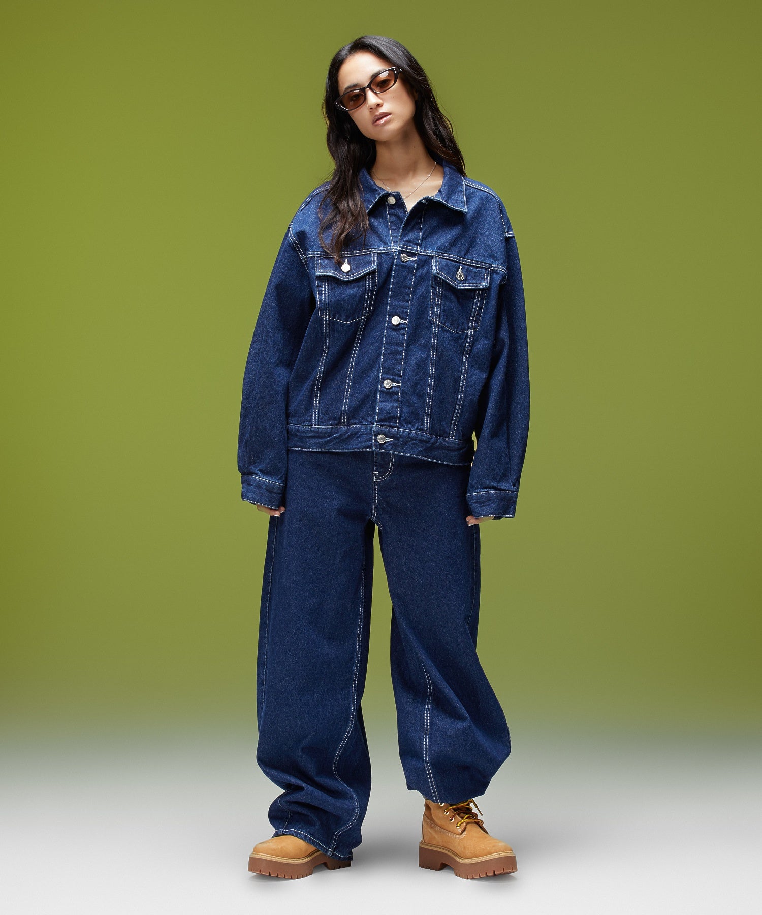 LOGO MARK STITCHED DENIM JACKET