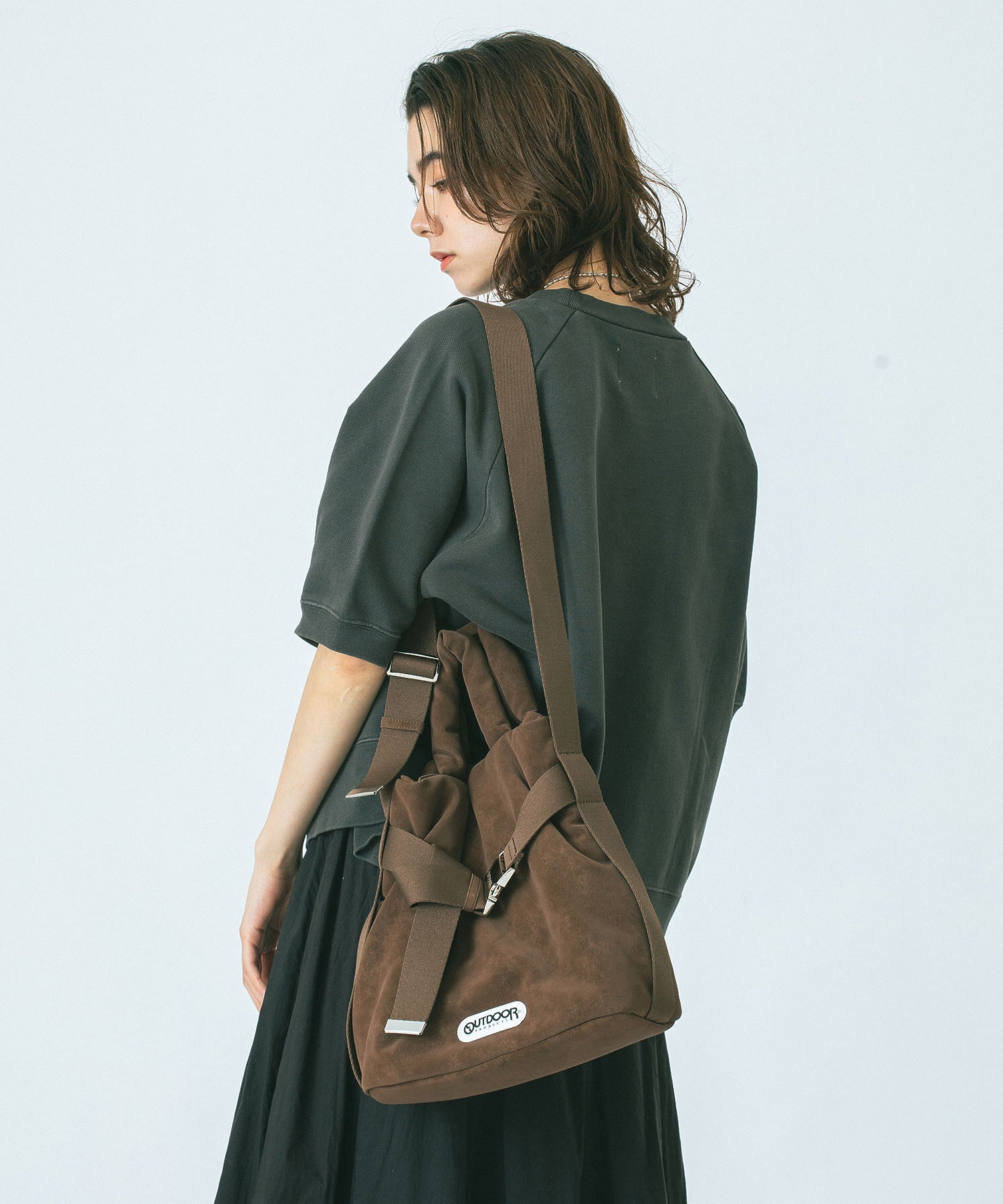 【ブルー・ブラウンROSE BUD別注カラー】OUTDOOR PRODUCTS/2WAY BELT BAG