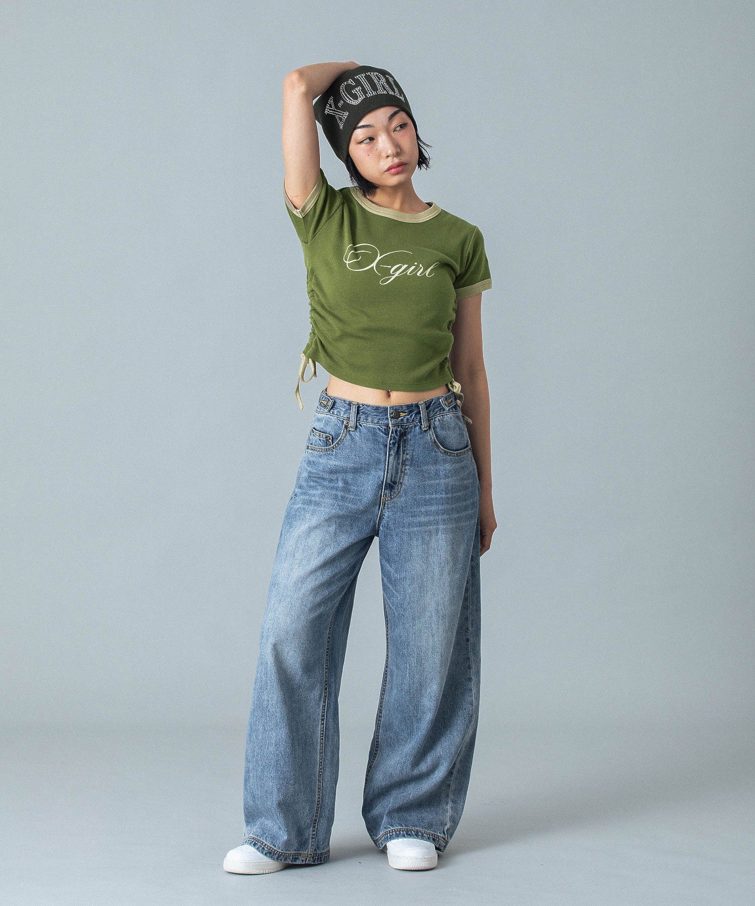WAIST ADJUST DENIM PANTS