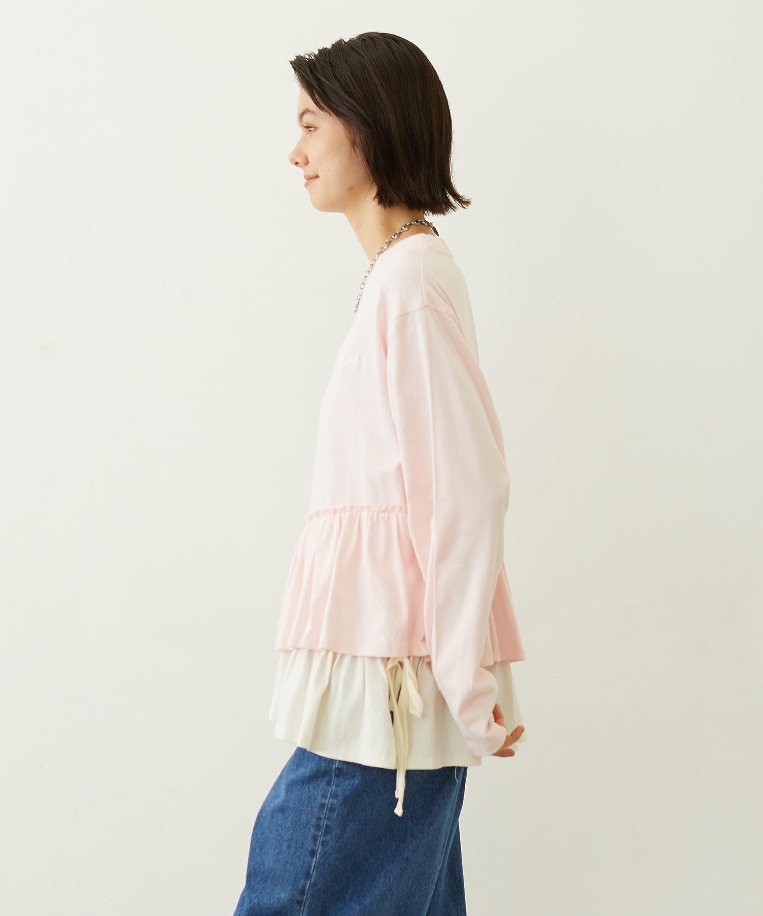 ASYMMETRIC FRILL TOP