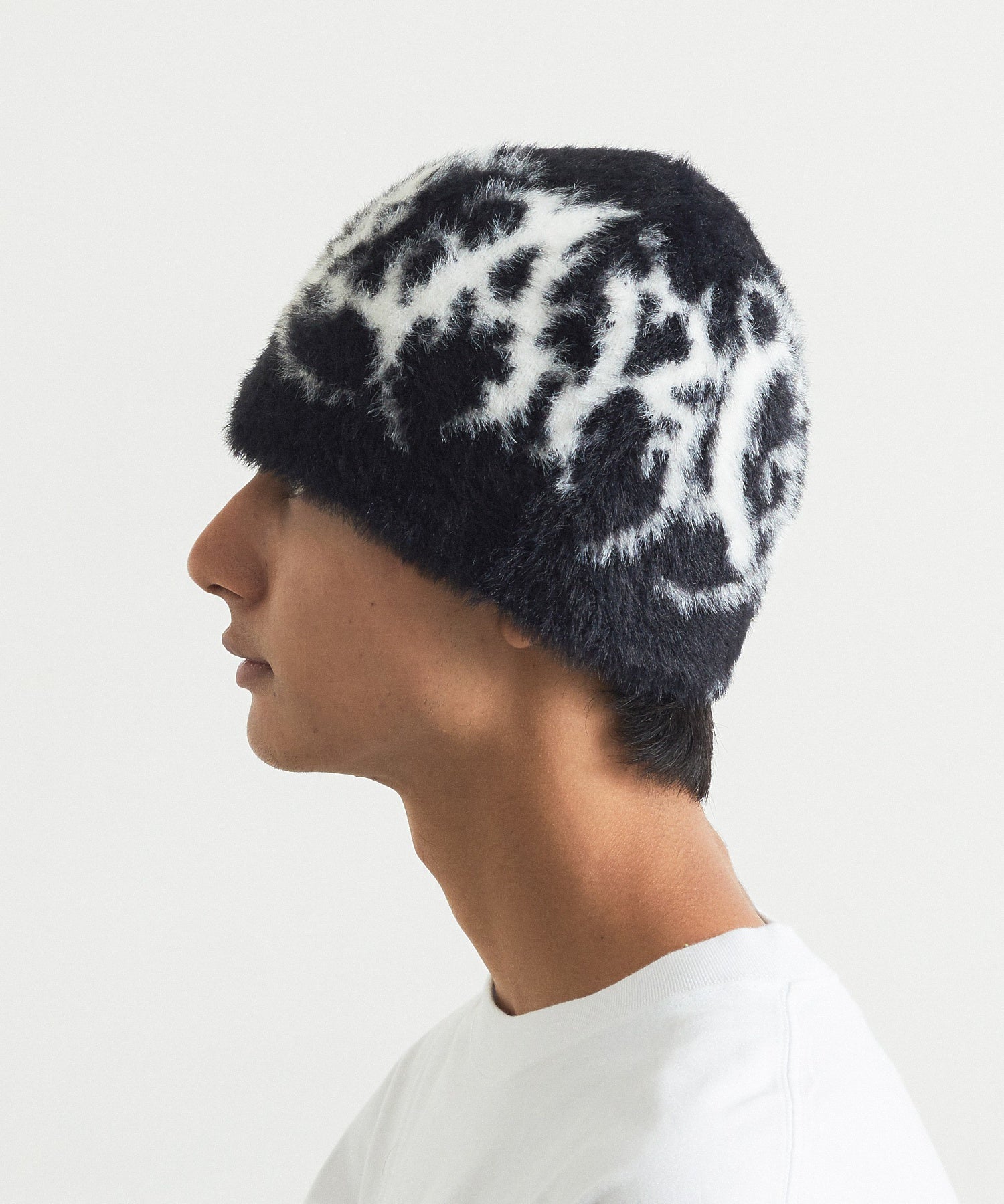 FAUX MOHAIR BEANIE