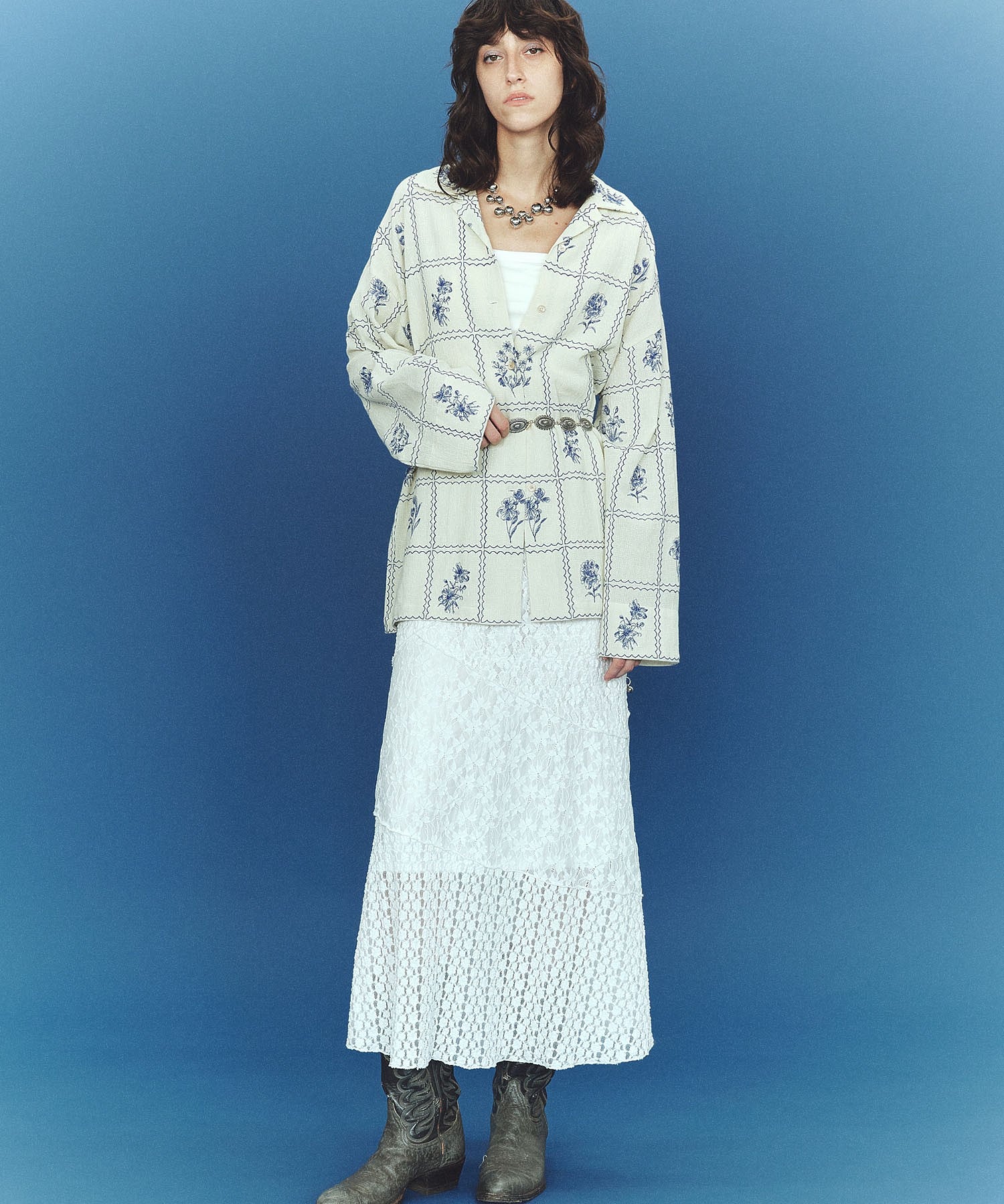 PATCHWORK LACE SKIRT