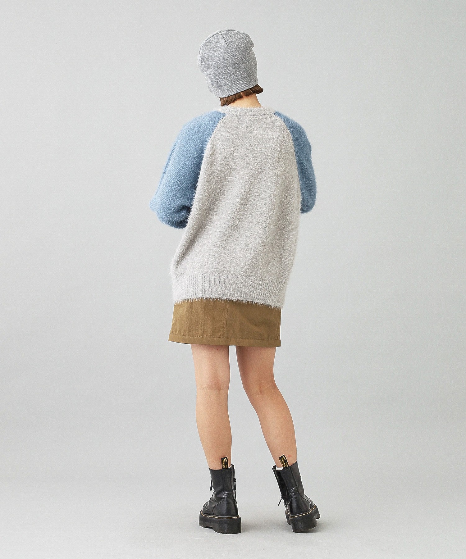 SHAGGY KNIT RAGLAN SLEEVE TOP