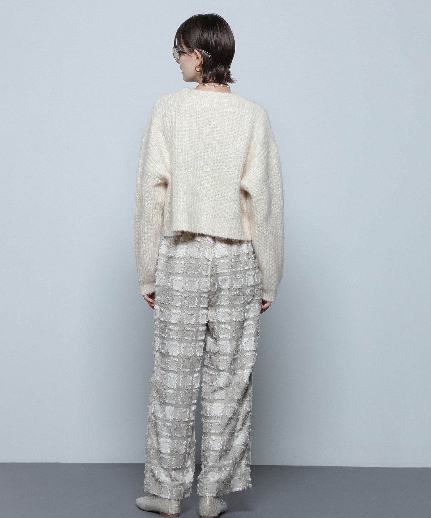 チェックイージーパンツ