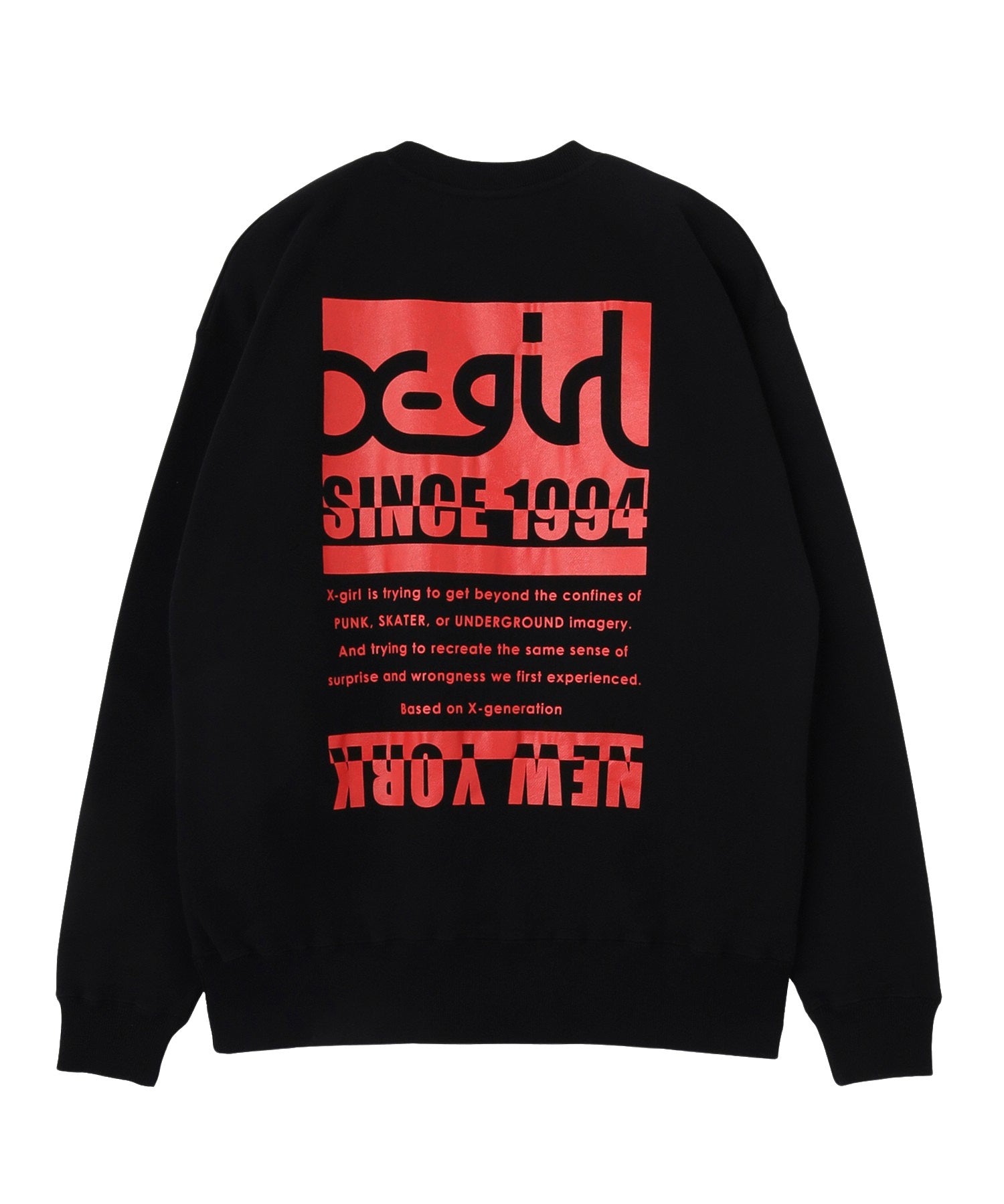 BI COLOR BOX LOGO CREWNECK SWEAT TOP