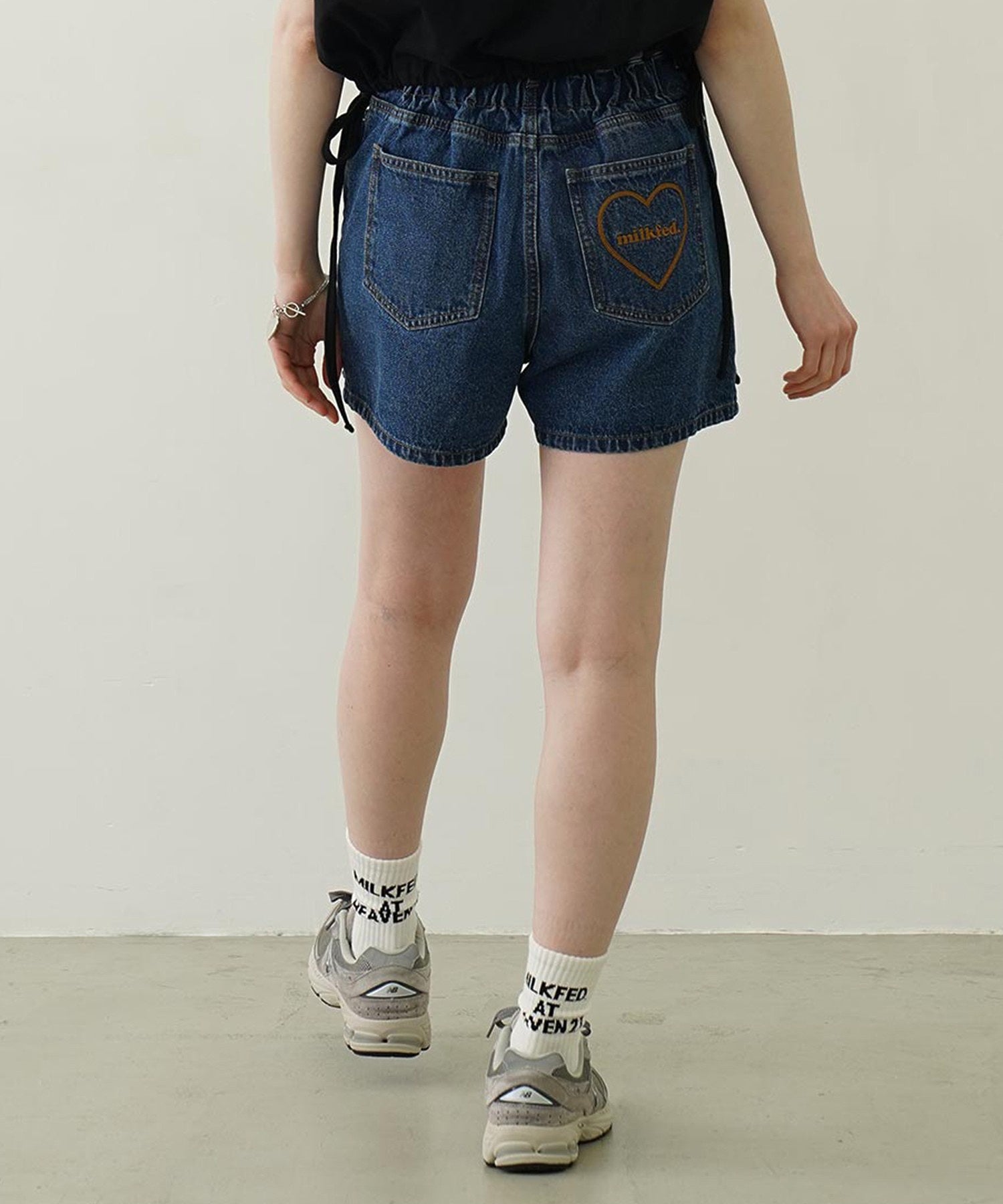 COOPER HEART DENIM SHORT PANTS