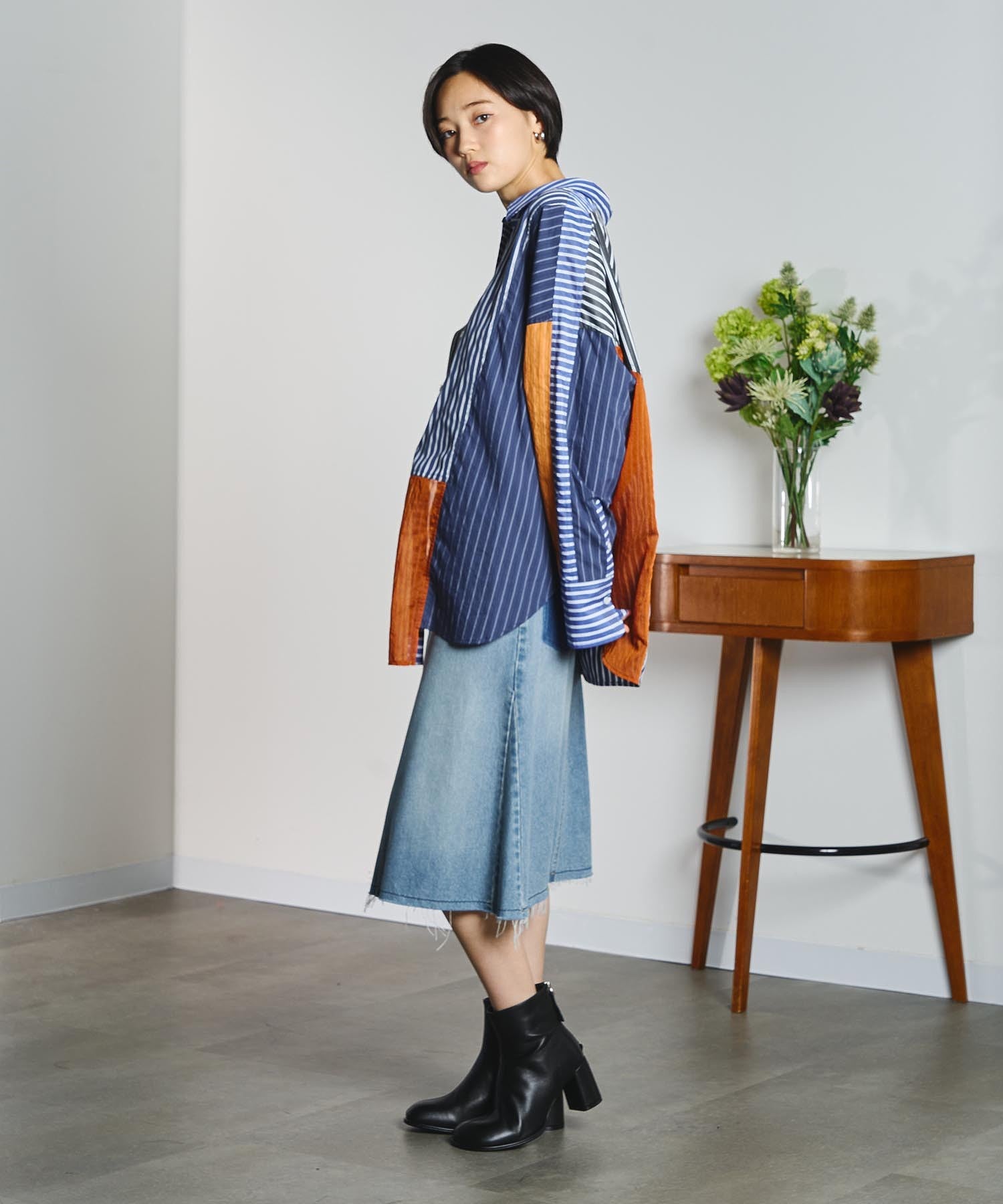 REMME/LEATHER SHORT BOOTS