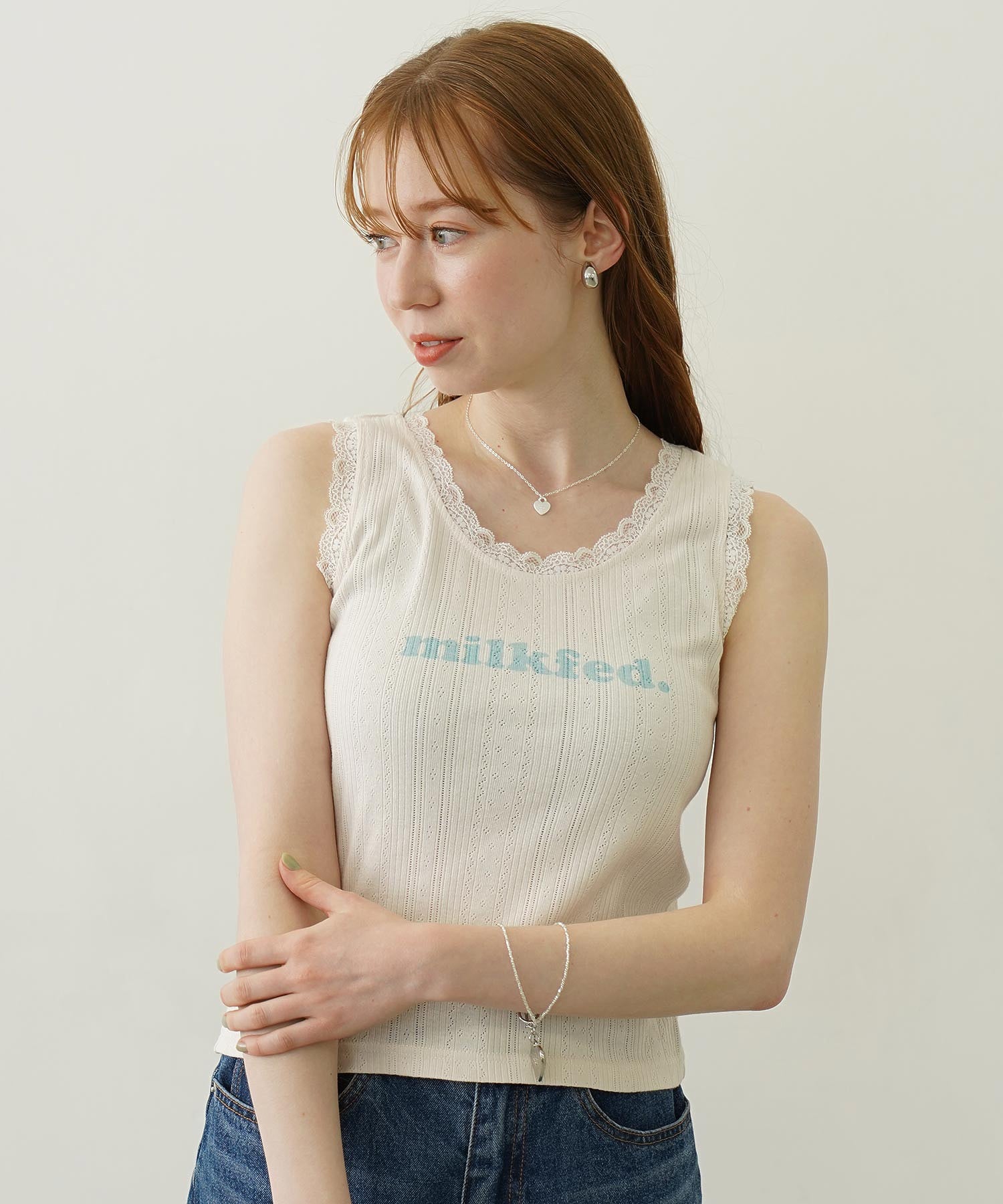 COOPER LOGO LACE TANK TOP