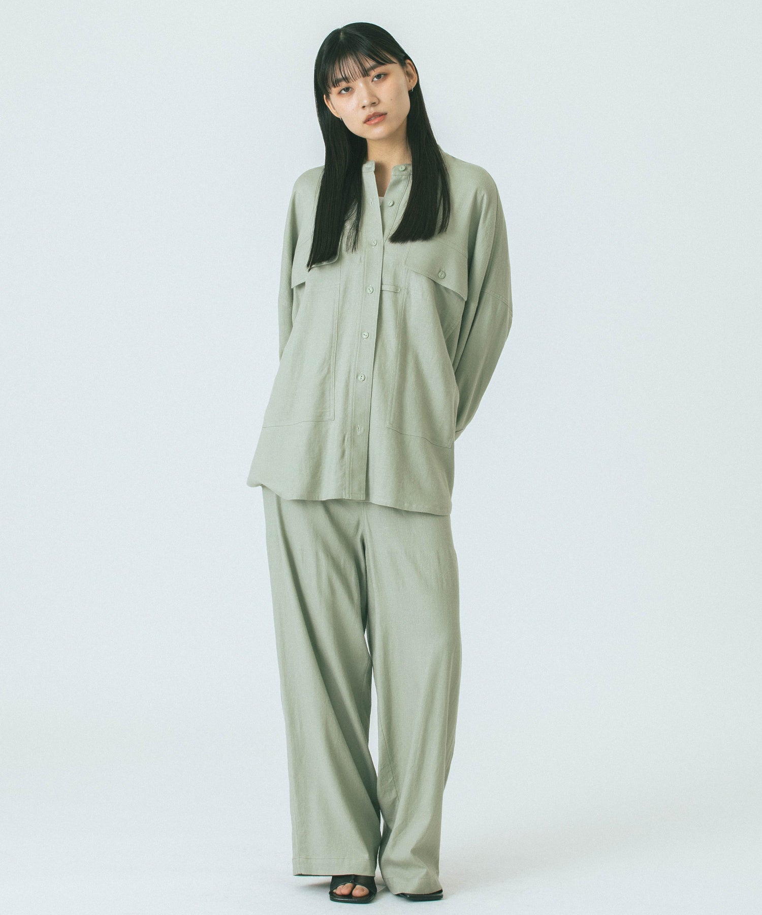 GENE HEAVENS/WORK POCKET BIG SHIRT