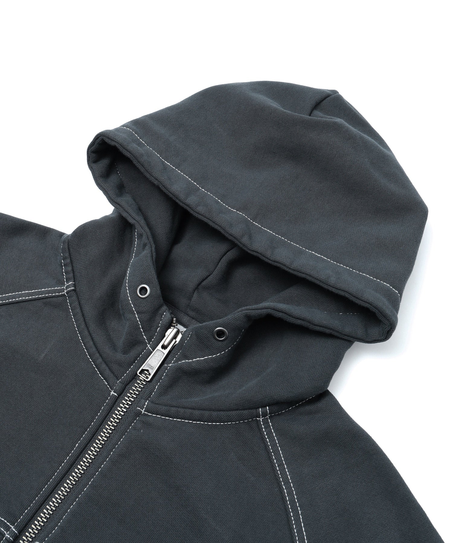 ARCH LOGO AND FACE HOODED SWEAT JACKET