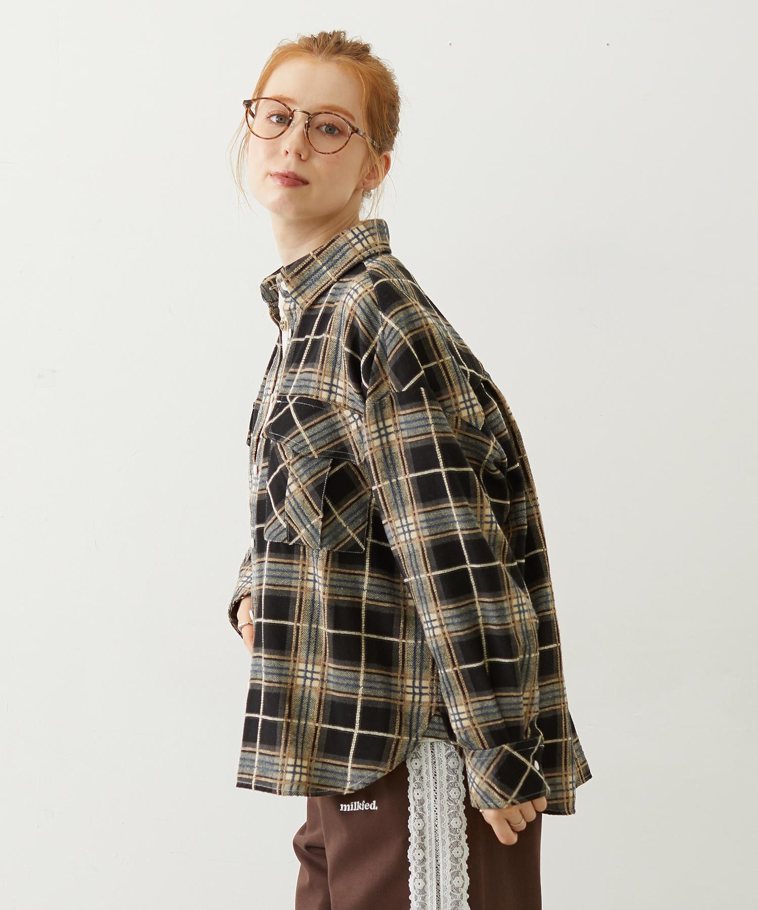 LOGO PLAID SHIRT