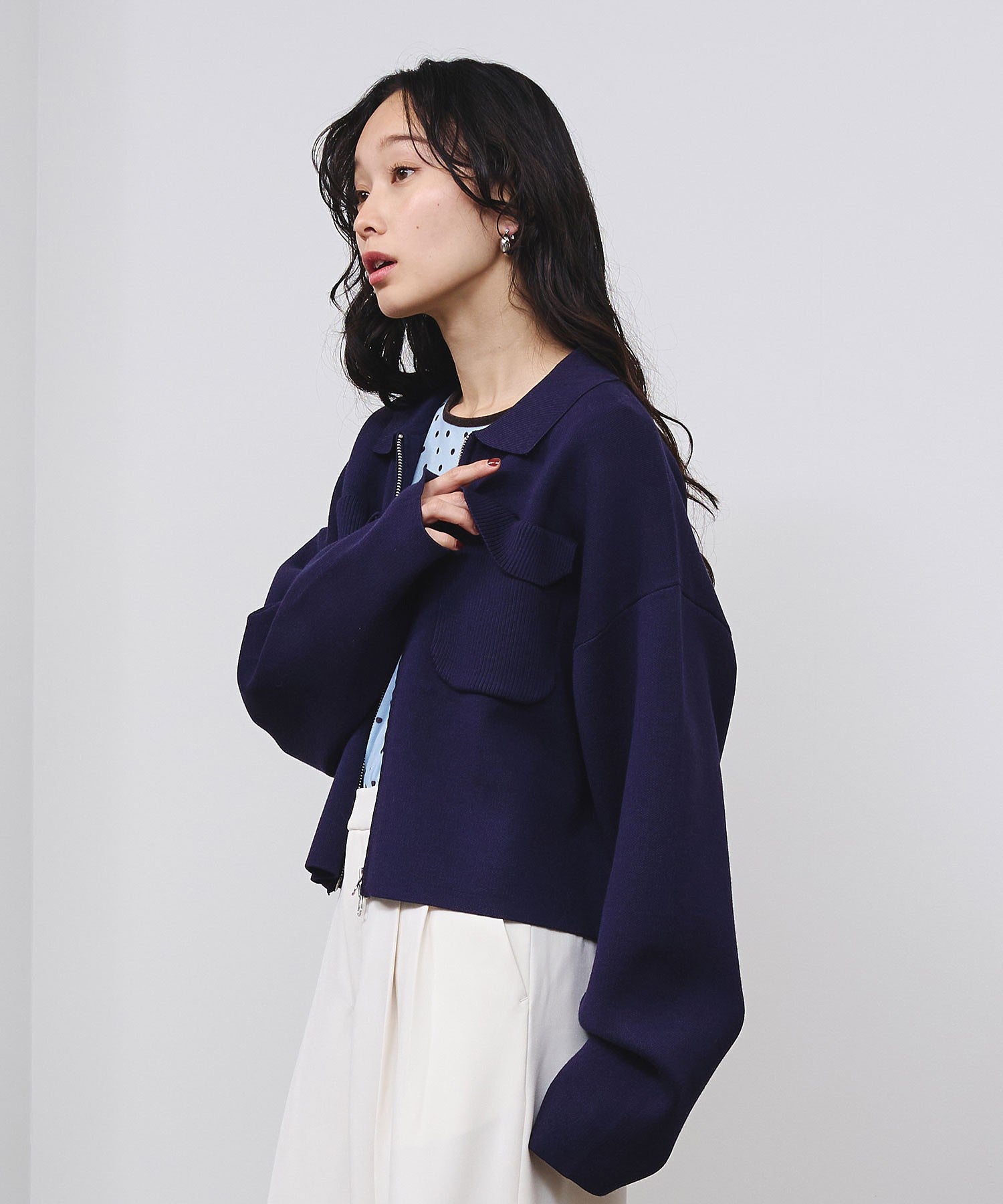 POCKET ZIP CARDIGAN