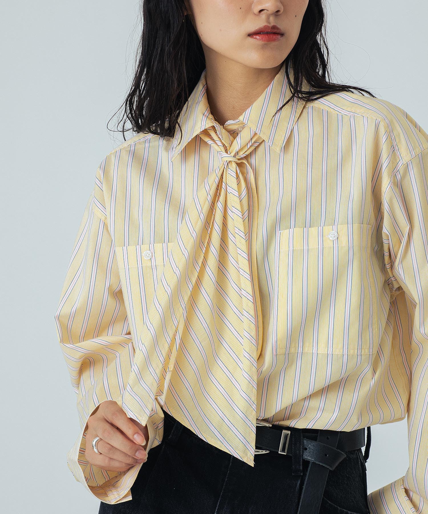 CREOLME/STRIPE L/S SHIRT
