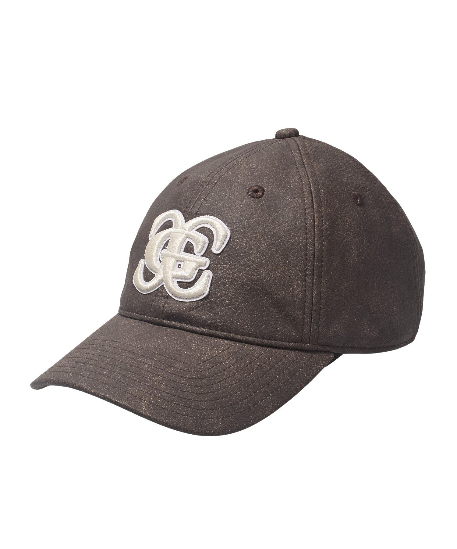 XG EMBLEM FADED FAUX LEATHER 6PANEL CAP