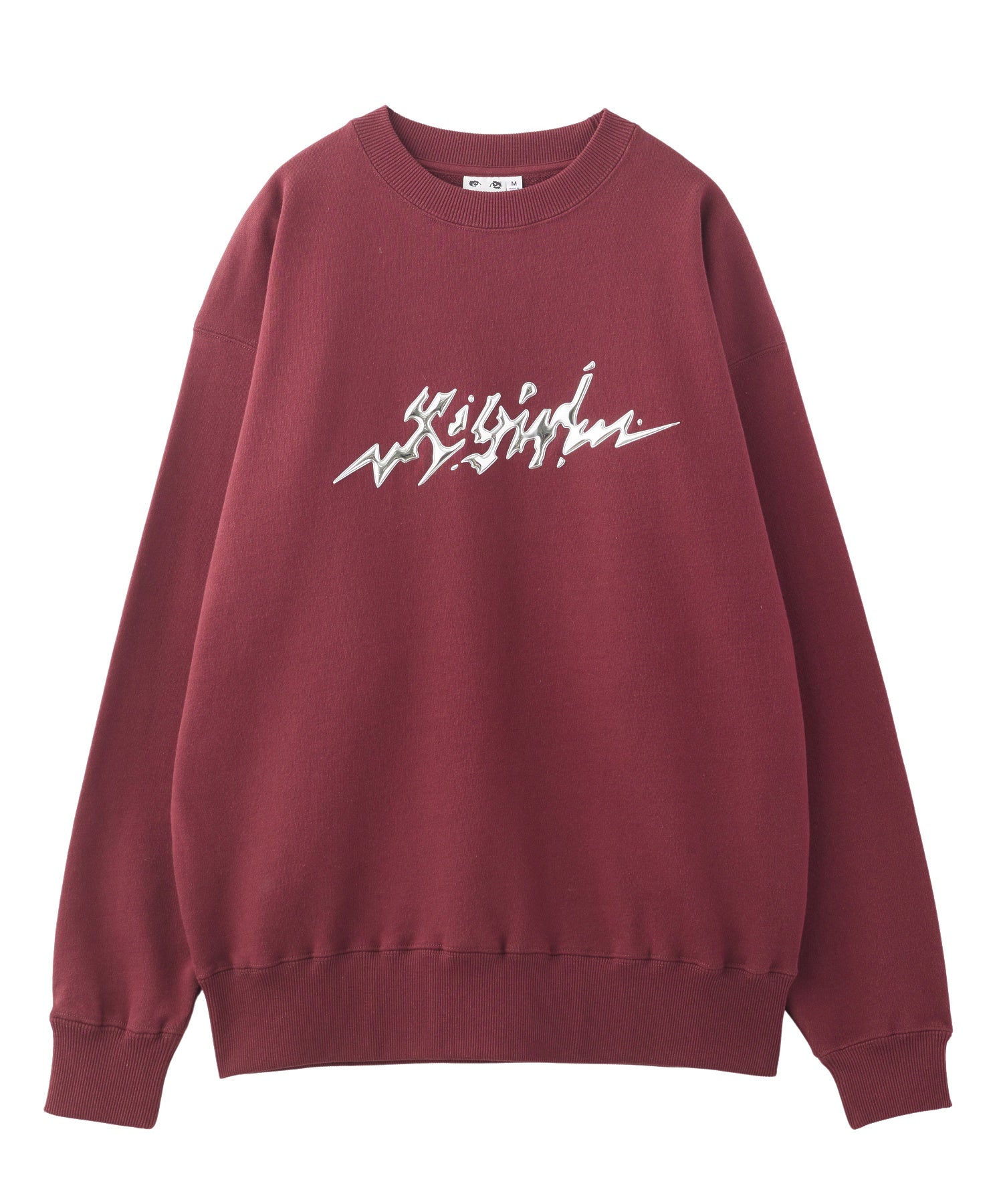 METALLIC DISTORTION LOGO SWEAT TOP