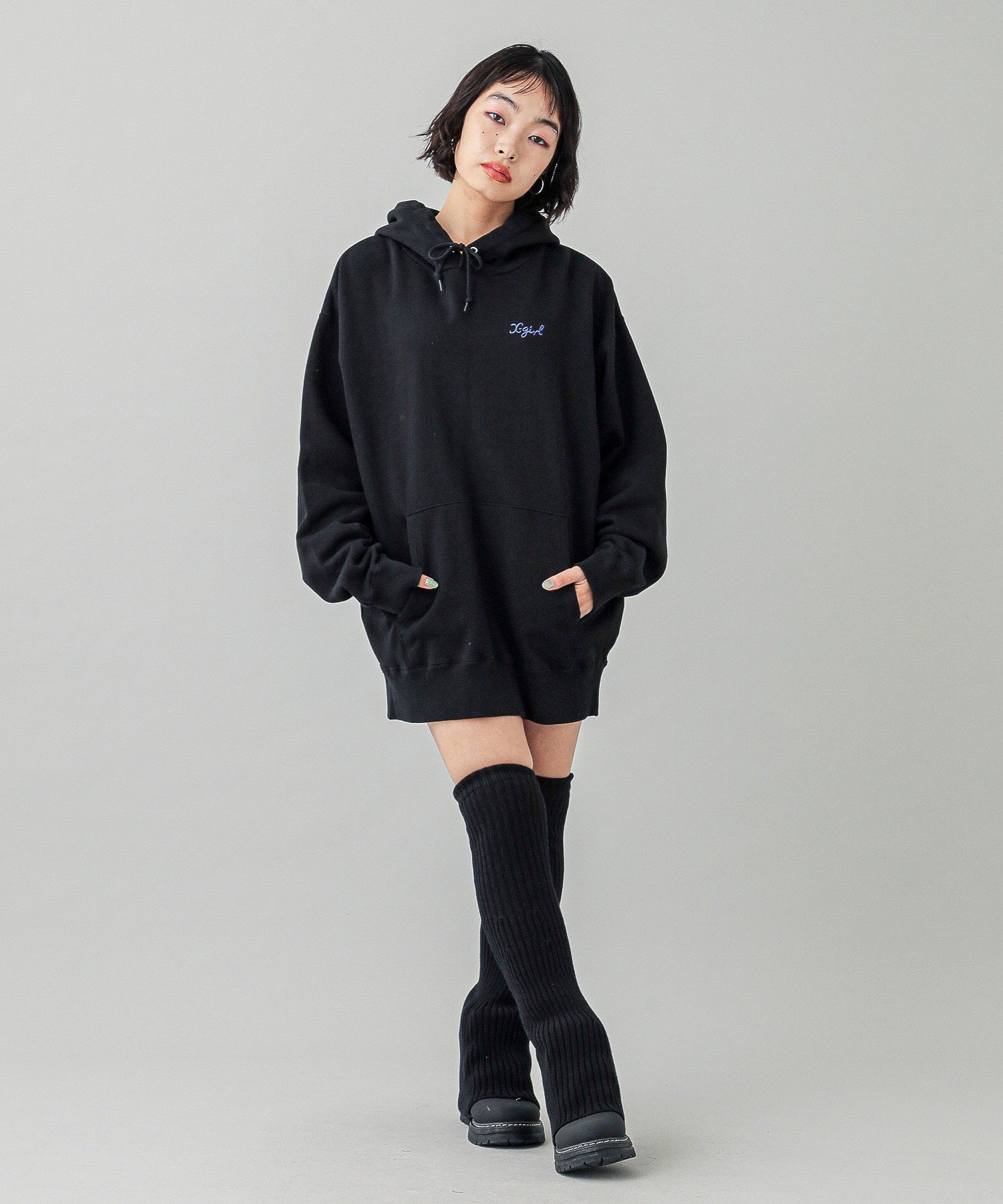 BUTTERFLY PATCH OVERSIZED SWEAT HOODIE