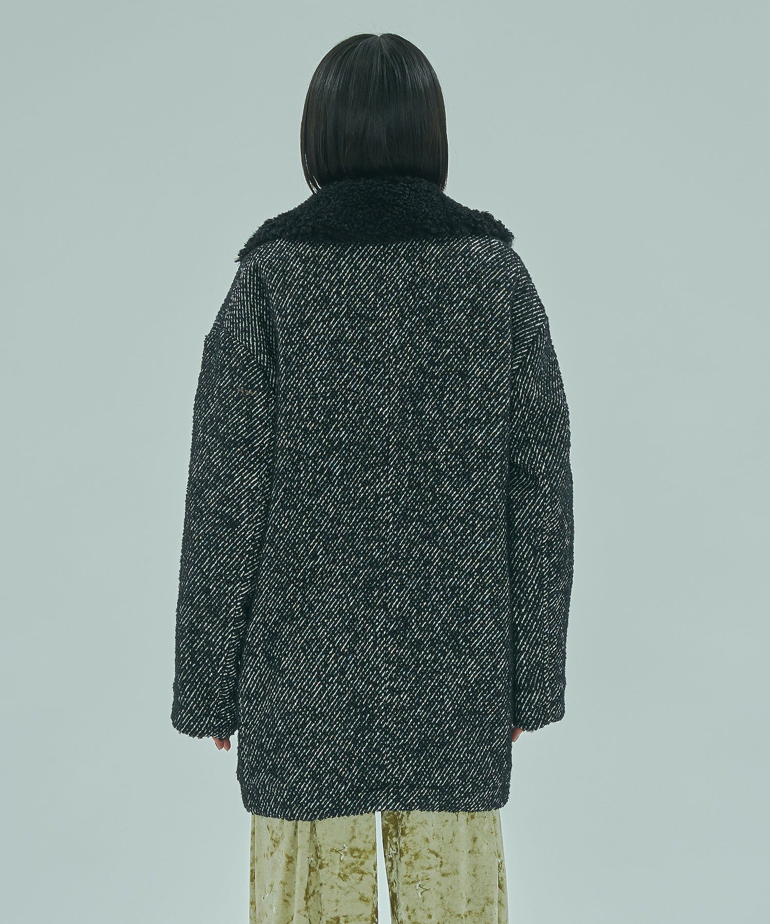 mici/TWEED TAILORED COLLAR COAT