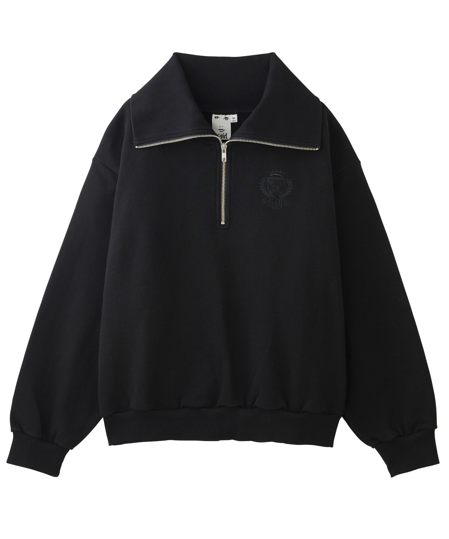 PREP LOGO HALF ZIP SWEAT TOP