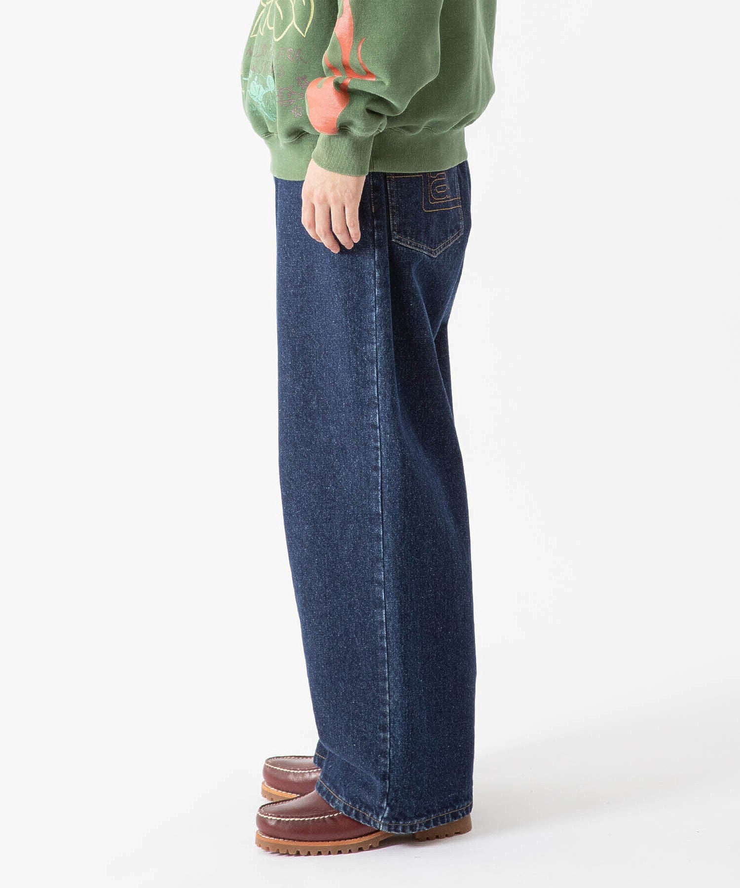 LA STITCH WIDE LEG DENIM PANTS