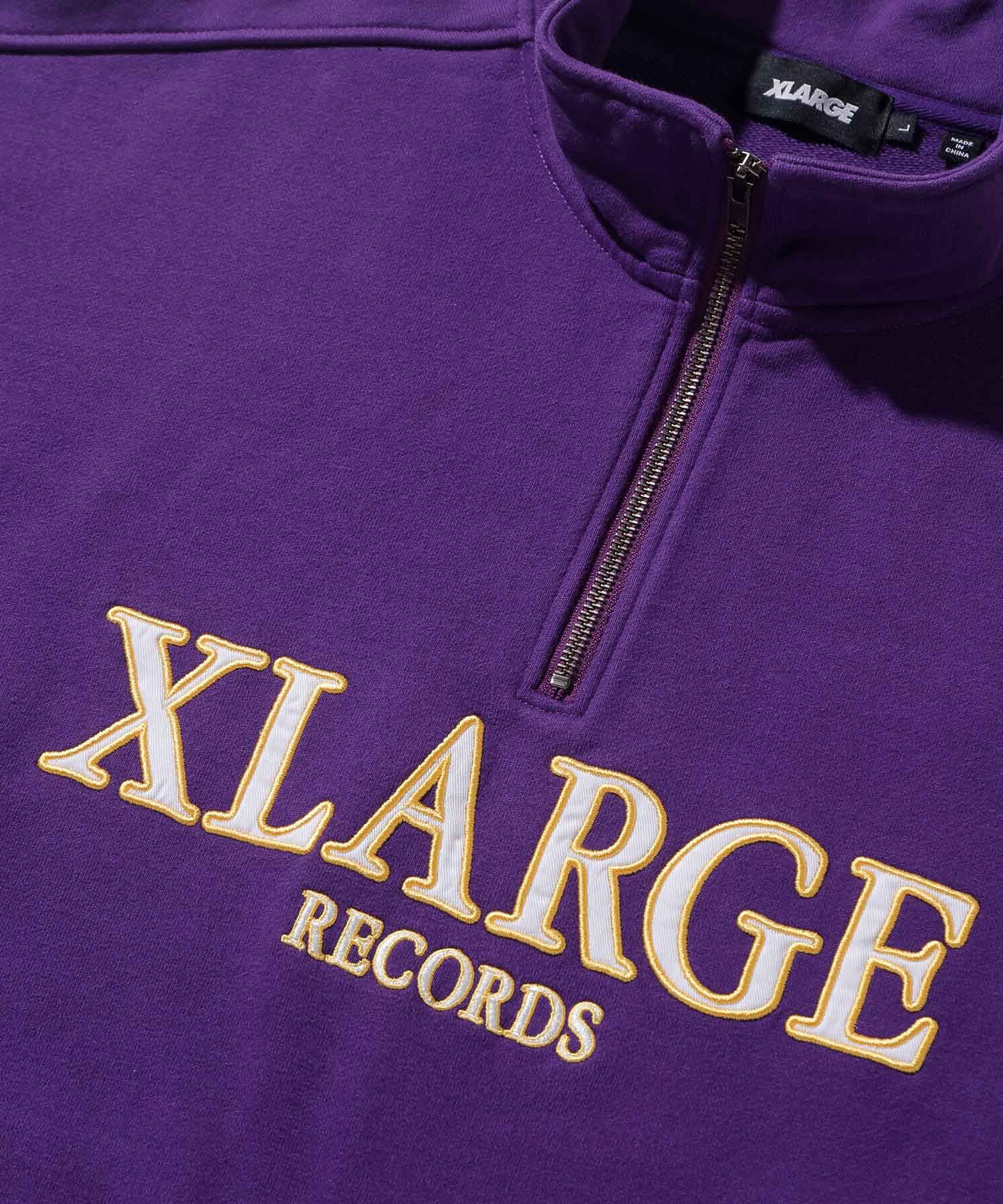 XL RECORDS HALF ZIP PULLOVER SWEAT