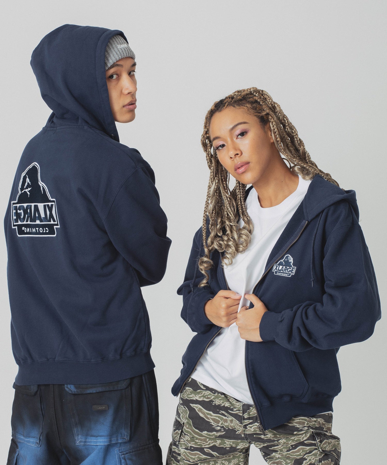 BACKSIDE SLANTED OG ZIP HOODED SWEATSHIRT XLARGE – calif