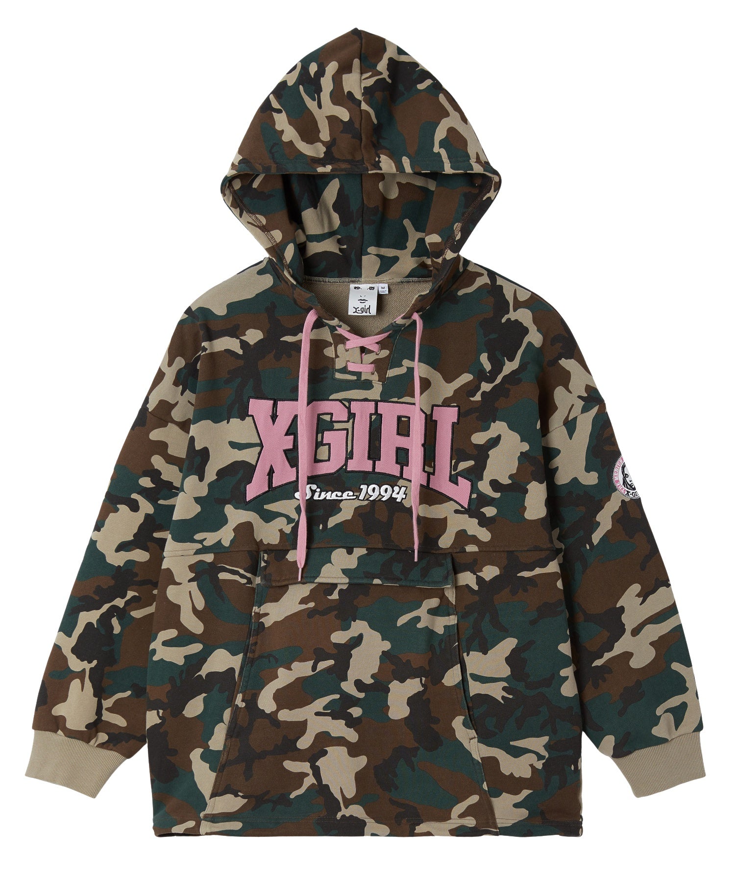 FRONT LACE UP ANORAK SWEAT HOODIE
