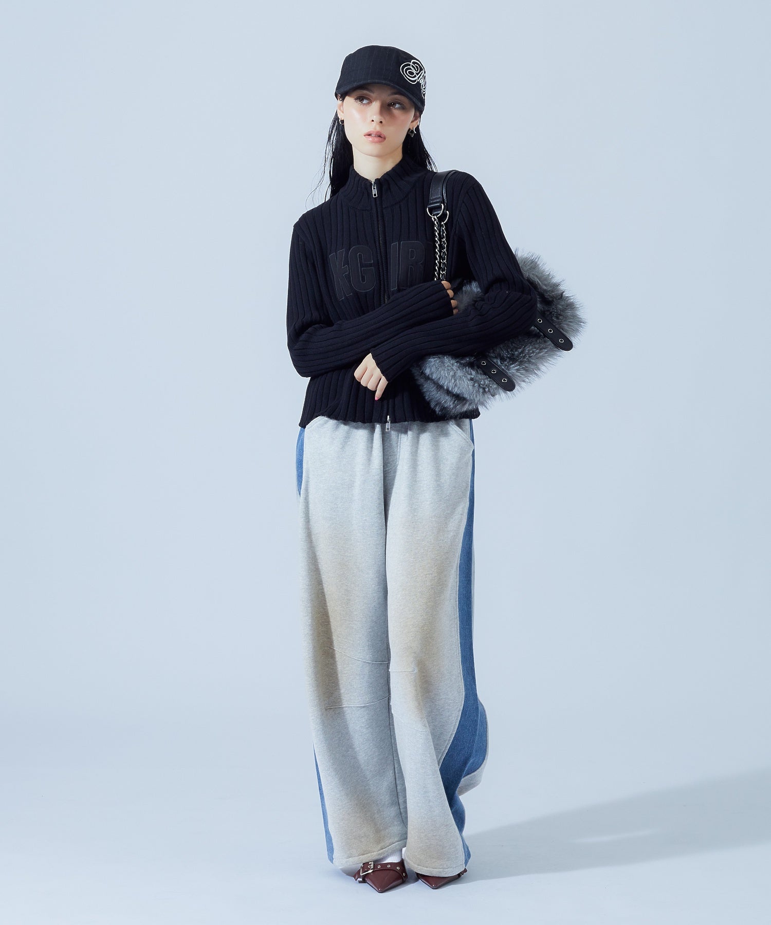 FAUX FUR CHAIN BAG